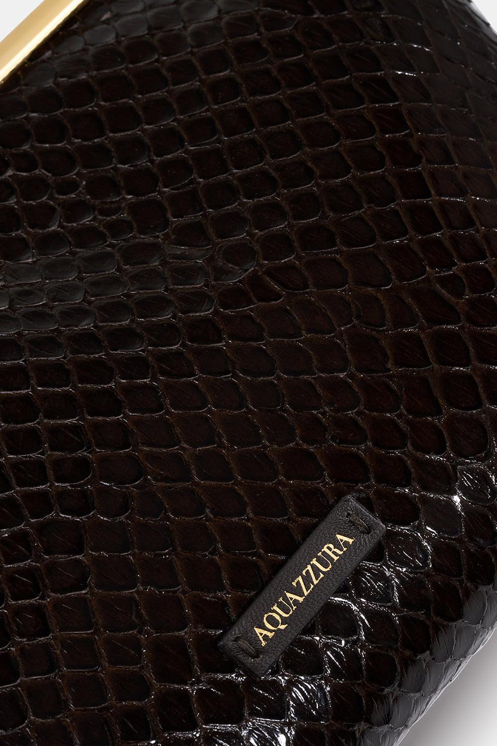 Galerie Clutch - Espresso Light Gold-BROWN-HANDBAGCLUTCHES-AQUAZZURA