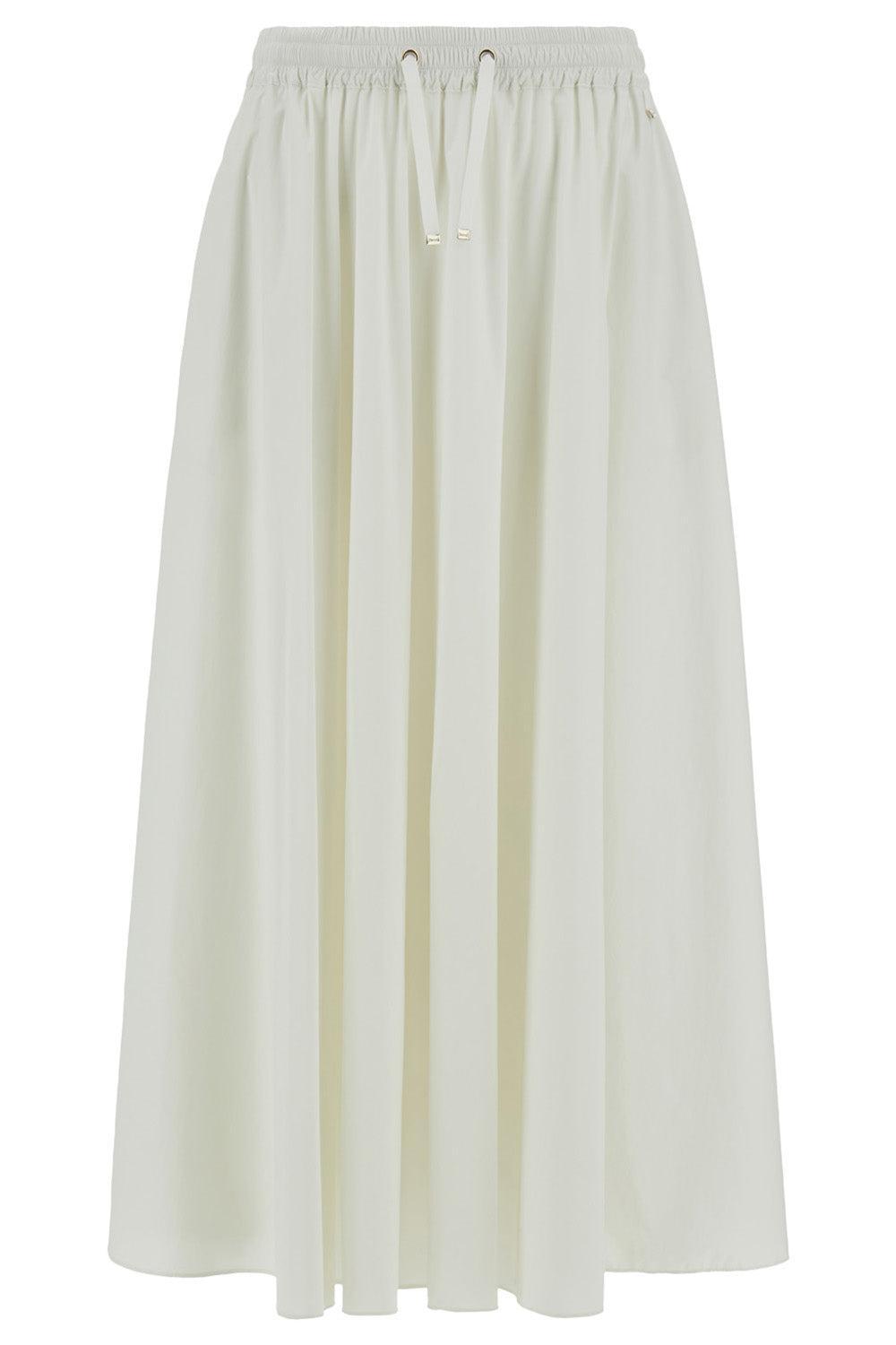 Stretch Midi Skirt - White-WHITE-38-CLOTHINGSKIRTMIDI-HERNO
