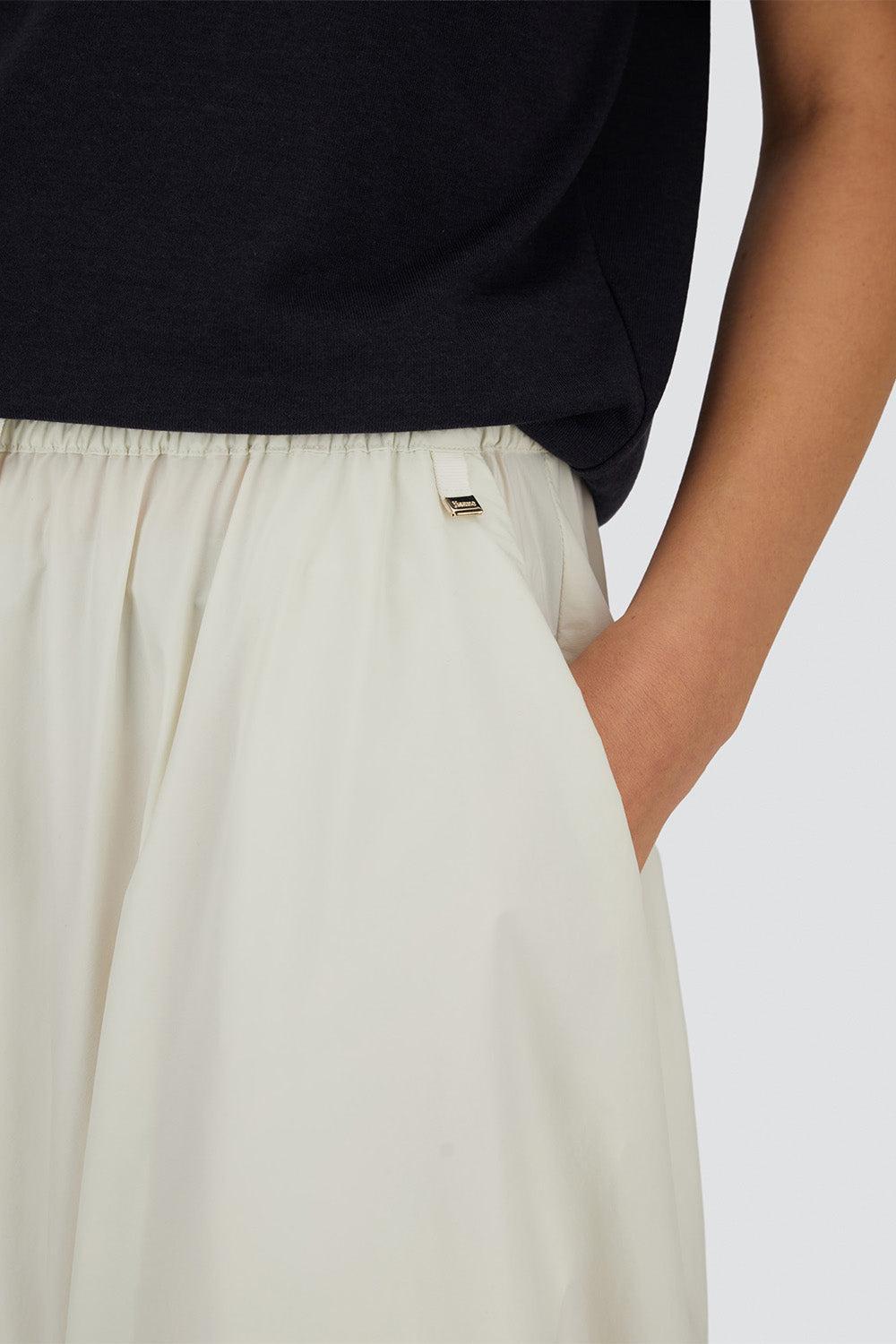 Stretch Midi Skirt - White-WHITE-38-CLOTHINGSKIRTMIDI-HERNO