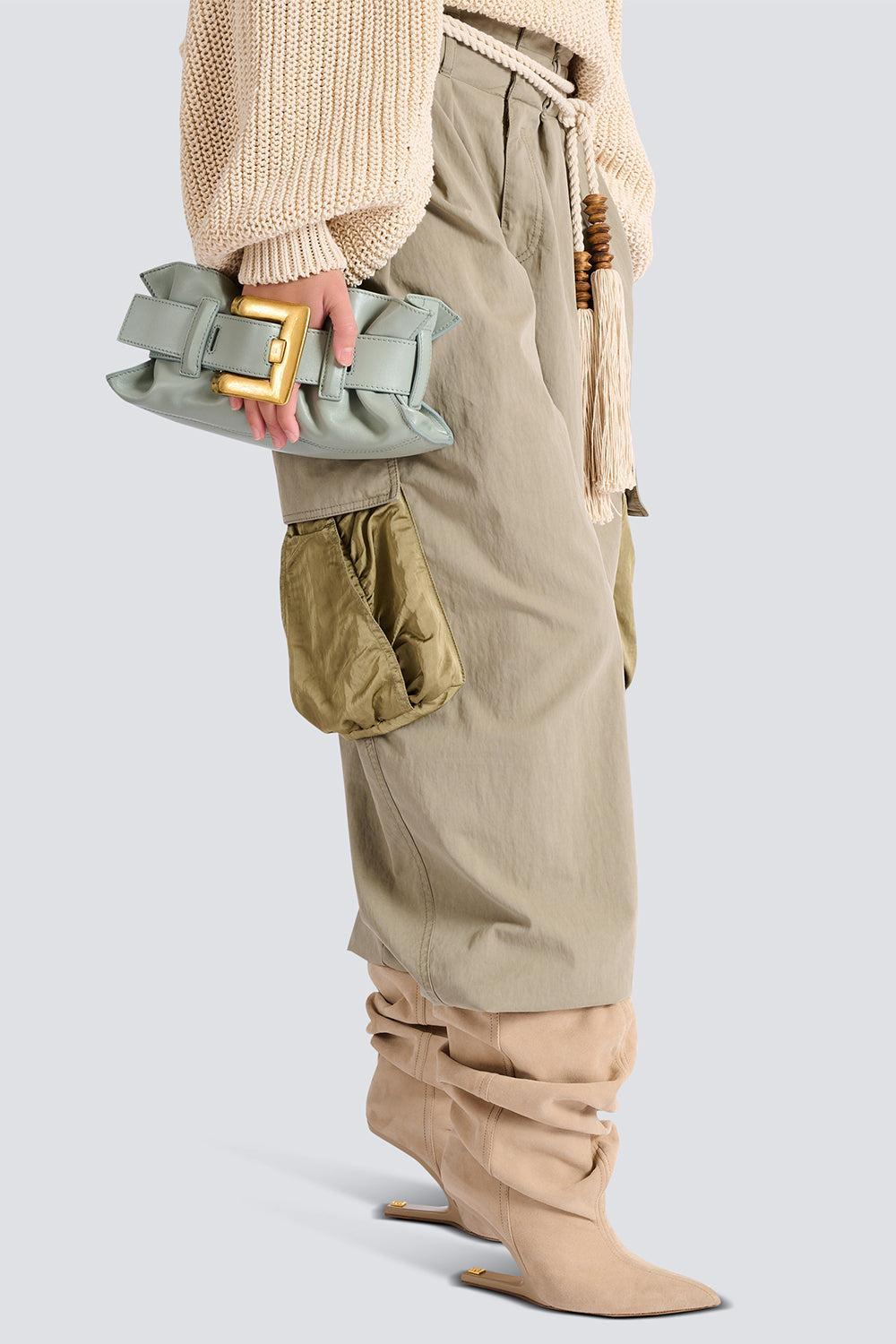 Anthem Mini Bag - Faded Green-GREEN-HANDBAGSHOULDER-BALMAIN