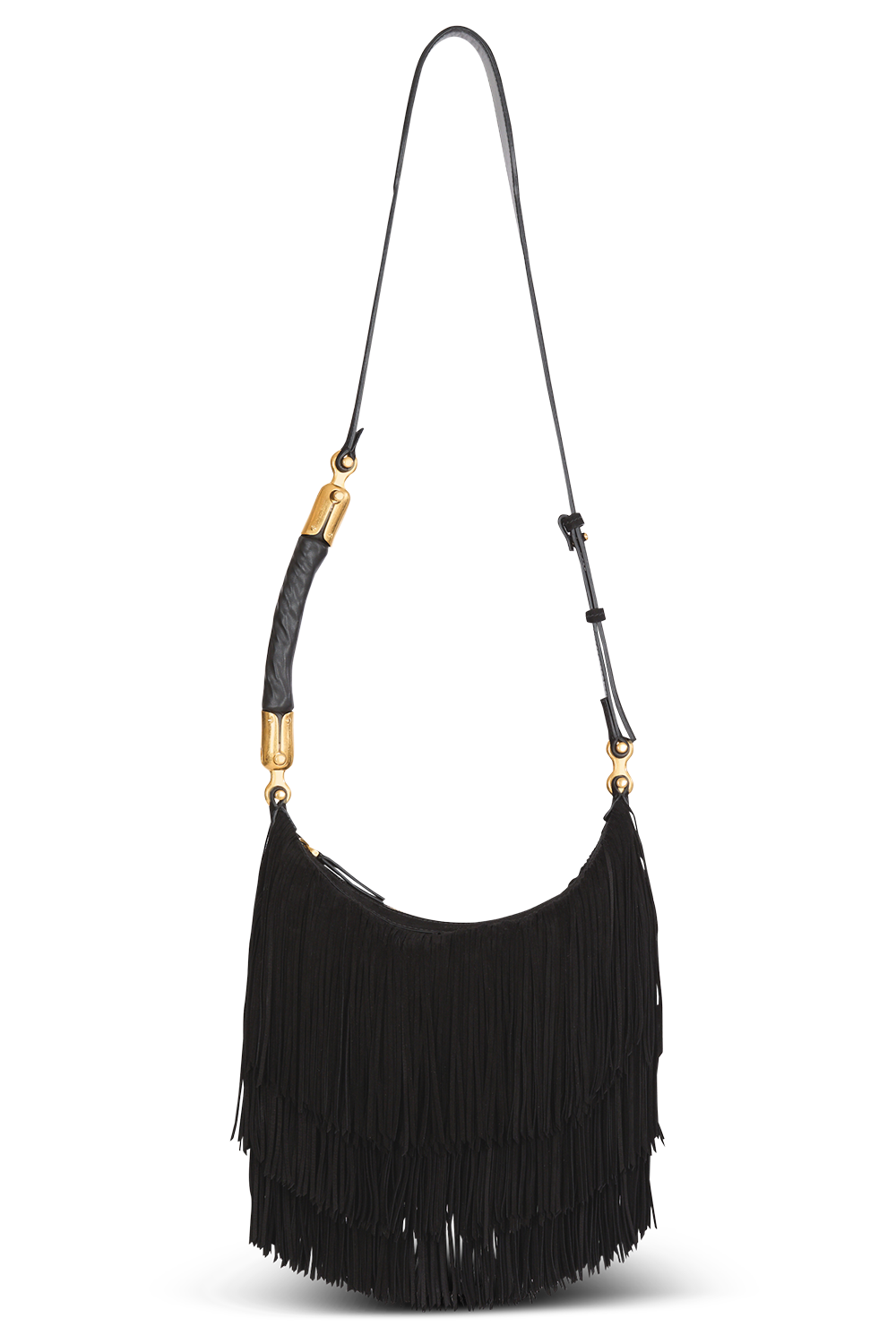 Ebène Fring e Hobo Bag-BLACK-HANDBAGSHOULDER-BALMAIN