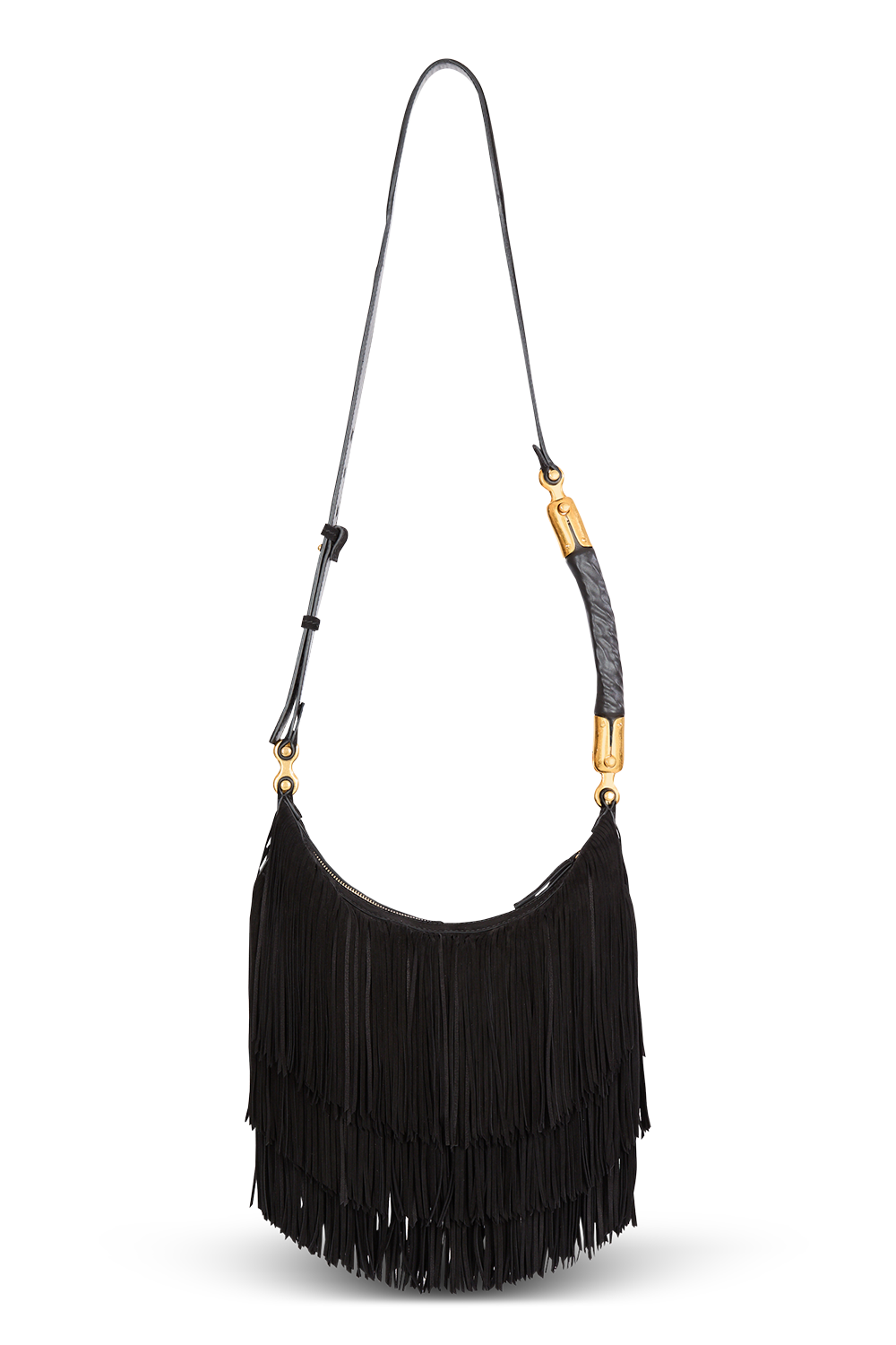 Ebène Fring e Hobo Bag-BLACK-HANDBAGSHOULDER-BALMAIN