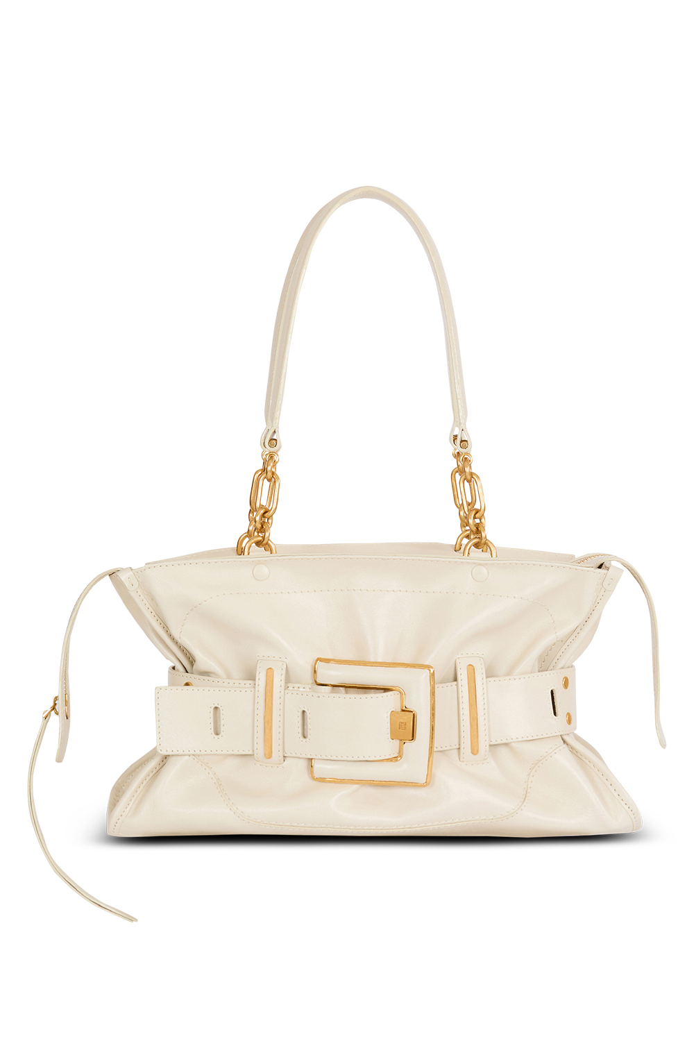 Anthem Buffalo Leather-CREAM-HANDBAGSHOULDER-BALMAIN