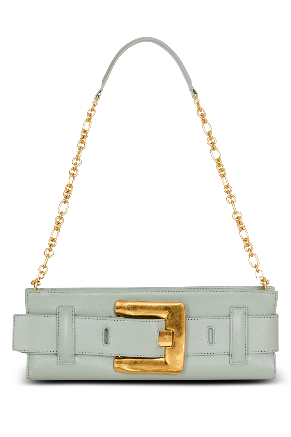Anthem Clutch Bag - Faded Green-GREEN-HANDBAGCLUTCHES-BALMAIN