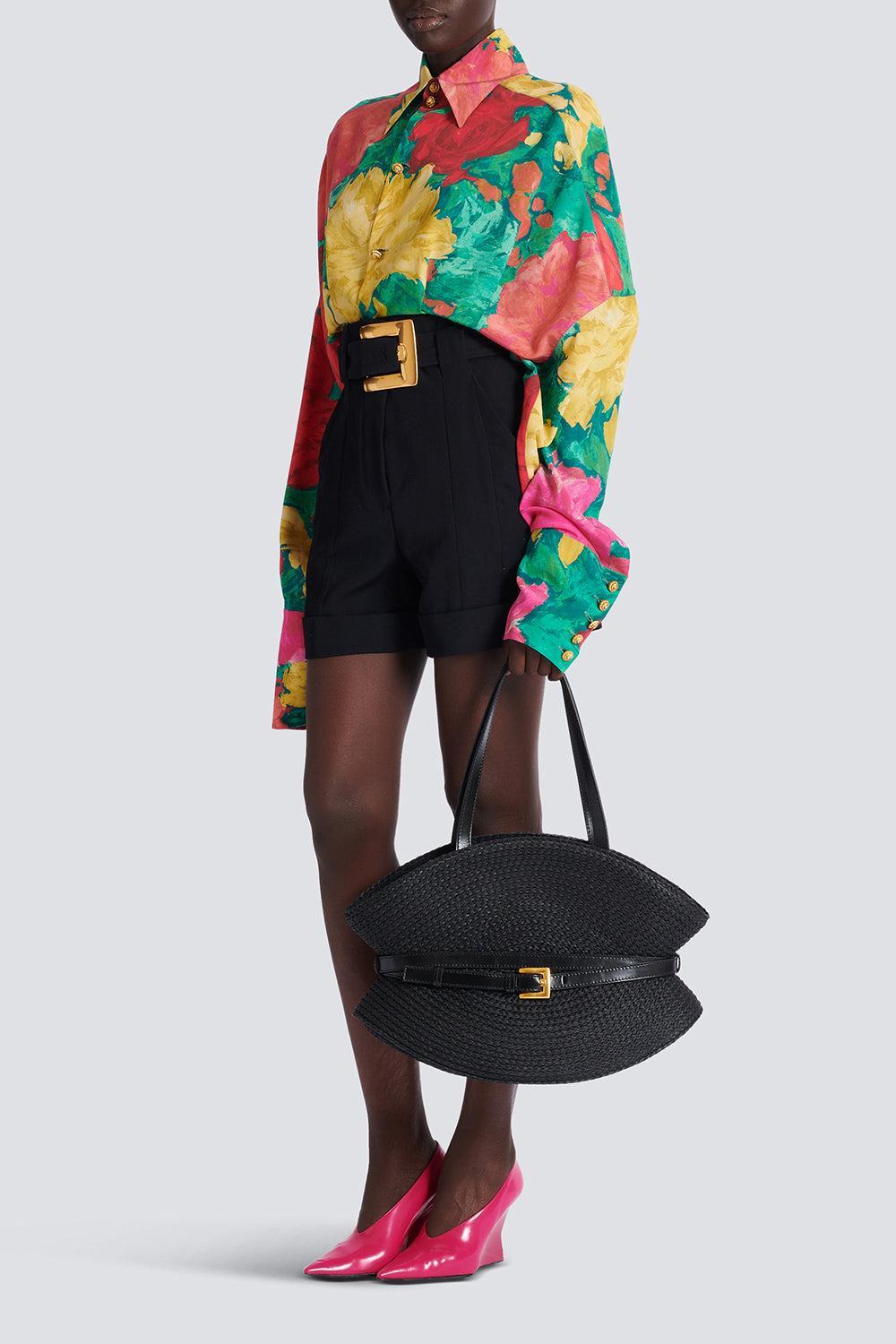 Shuffle Medium Bag-NOIR-HANDBAGSHOULDER-BALMAIN