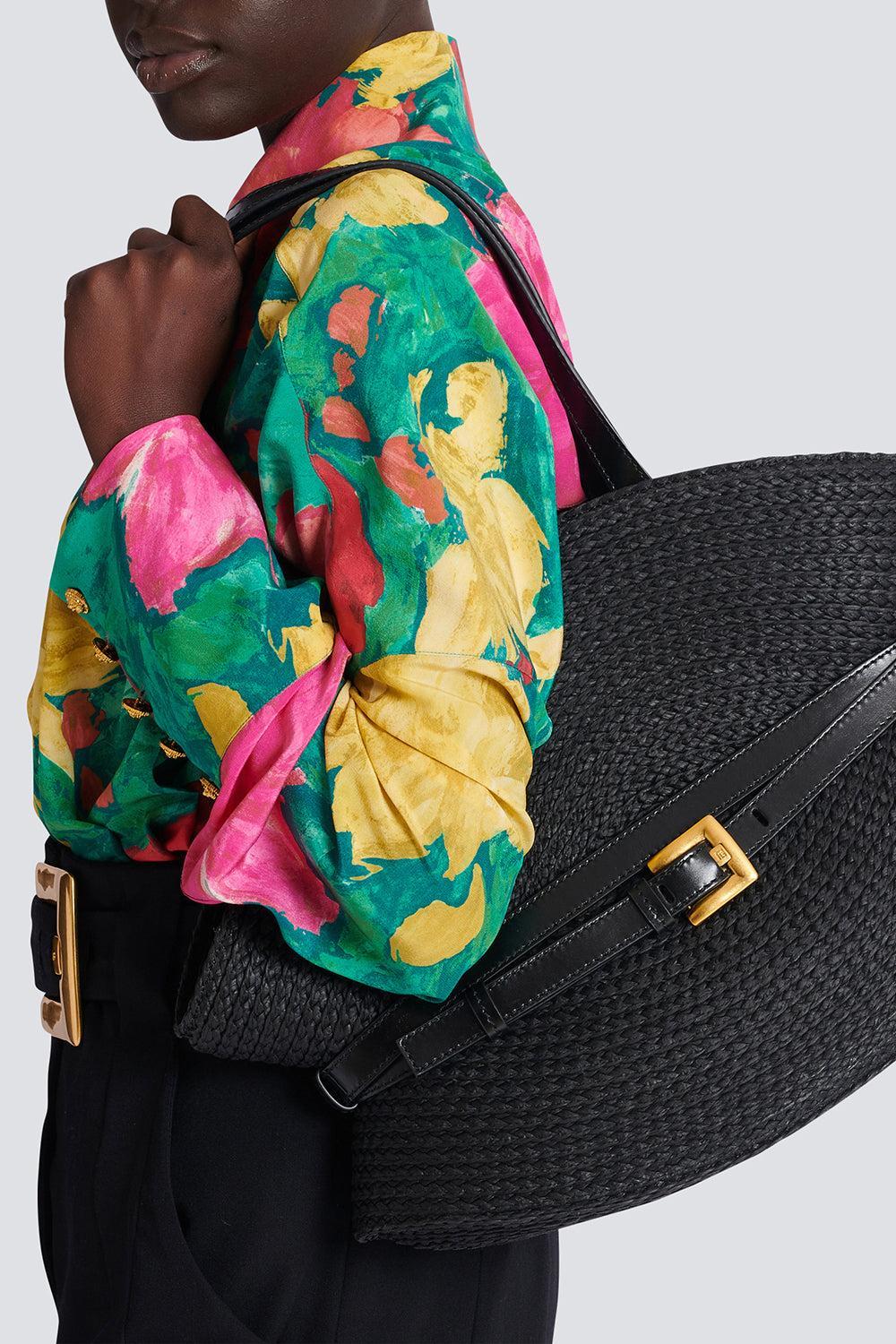 Shuffle Medium Bag-NOIR-HANDBAGSHOULDER-BALMAIN