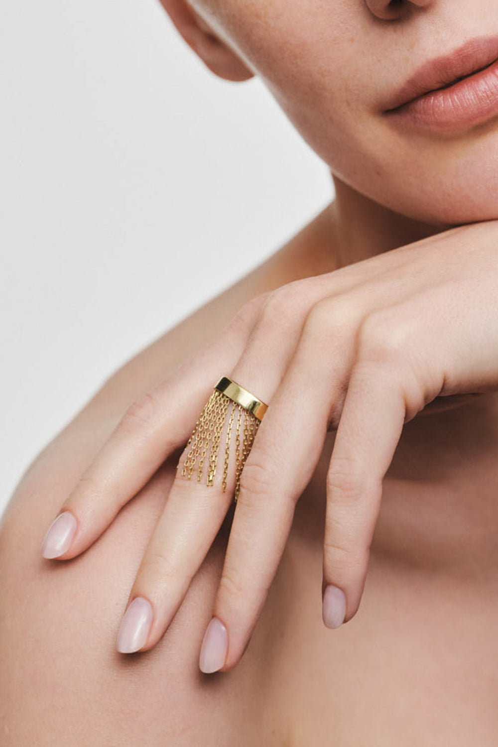 Short Chainfall Ring