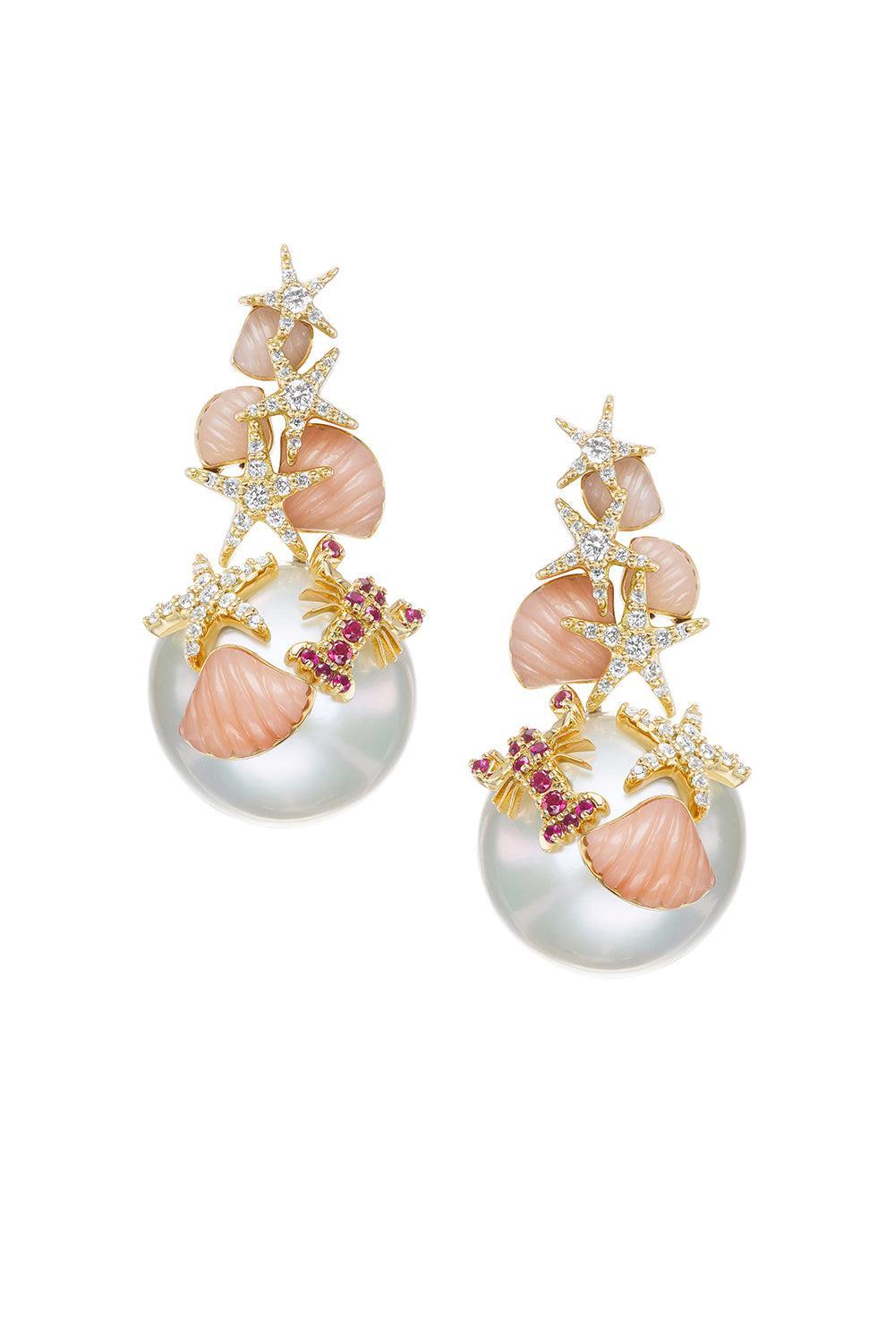 Pearl Drop Earrings-YELLOW GOLD-JEWELRYFINE JEWELEARRING-GRACE WINFREY