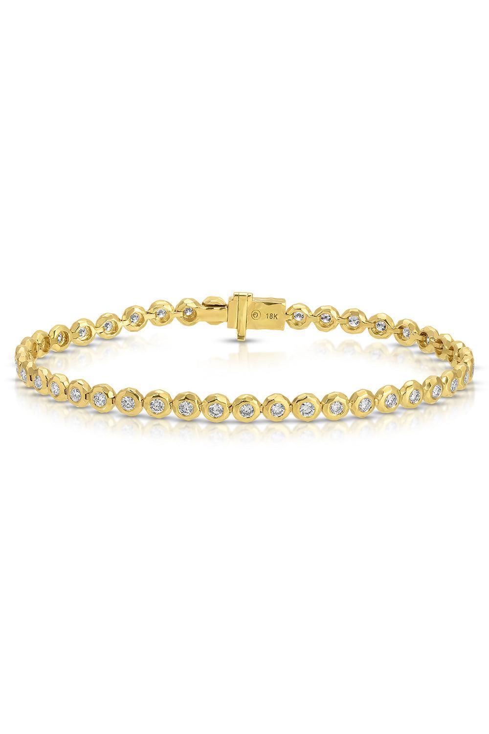 Diamond Gemmed Tennis Bracelet-YELLOW GOLD-JEWELRYFINE JEWELBRACELET O-OCTAVIA ELIZABETH