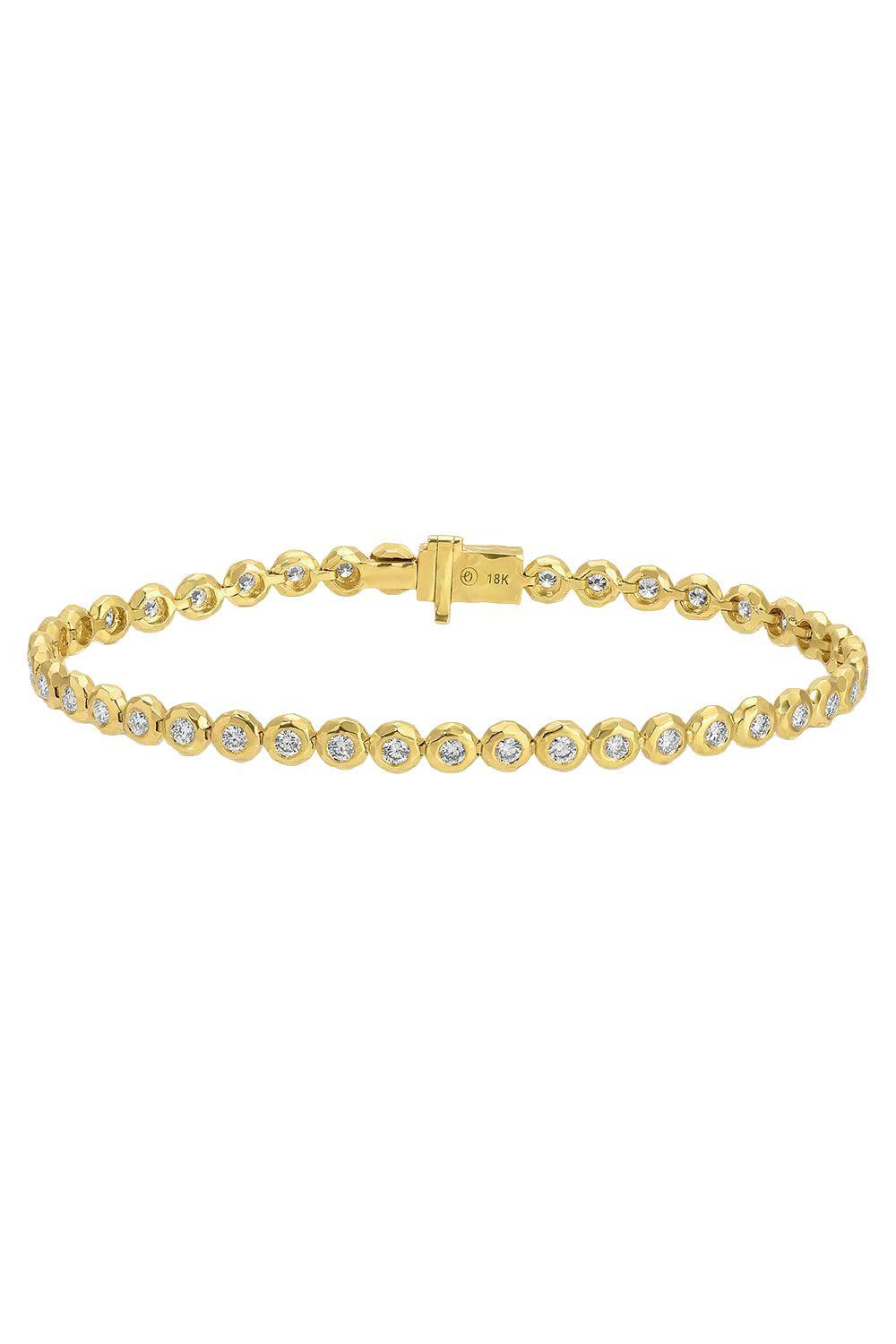 Diamond Gemmed Tennis Bracelet-YELLOW GOLD-JEWELRYFINE JEWELBRACELET O-OCTAVIA ELIZABETH