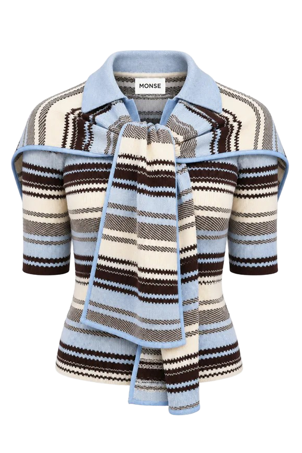 Striped Jacquard Scarf Top