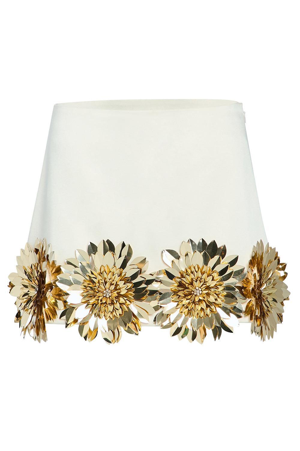 Gitte Embellished Skirt-CRM/GOLD-XS-CLOTHINGSKIRTMINI-RETROFETE