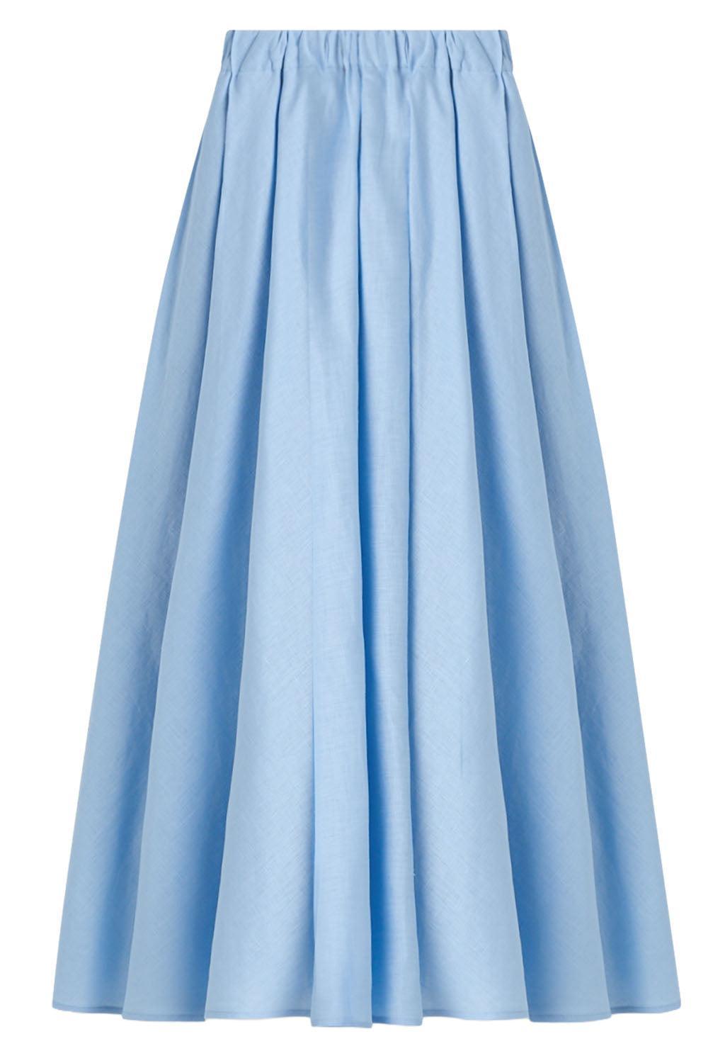 Gathered Skirt-BLUE-2-CLOTHINGSKIRTMIDI-SCANLAN THEODORE