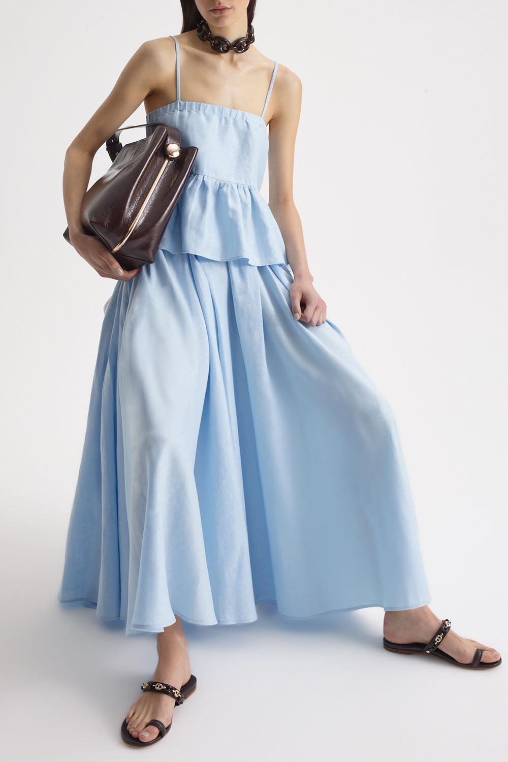 Gathered Skirt-BLUE-2-CLOTHINGSKIRTMIDI-SCANLAN THEODORE