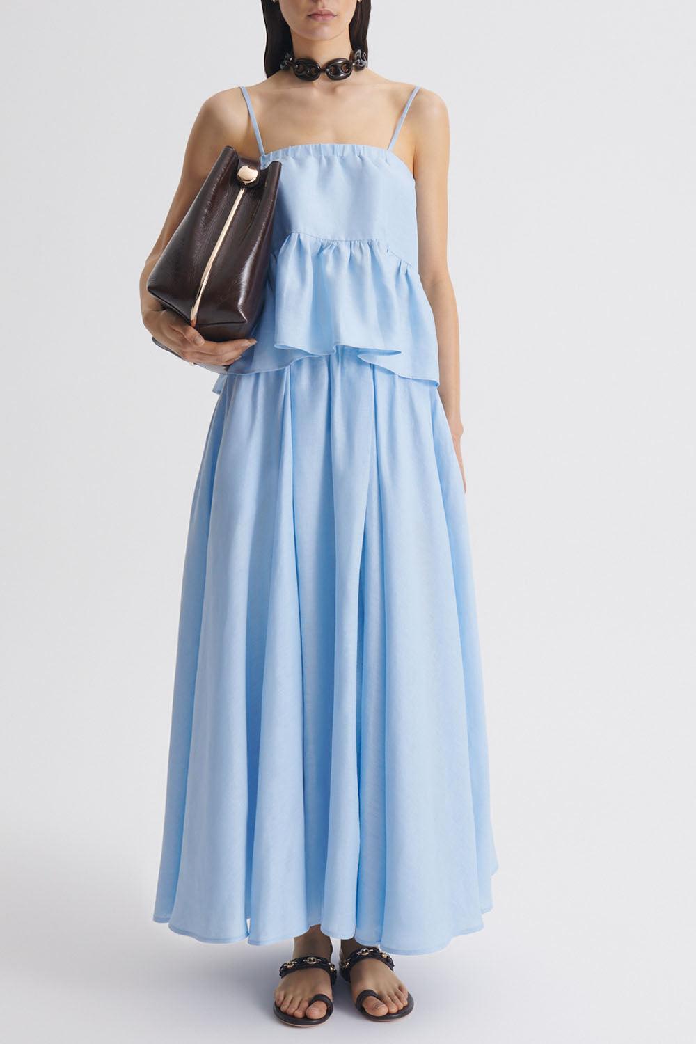 Gathered Skirt-BLUE-2-CLOTHINGSKIRTMIDI-SCANLAN THEODORE