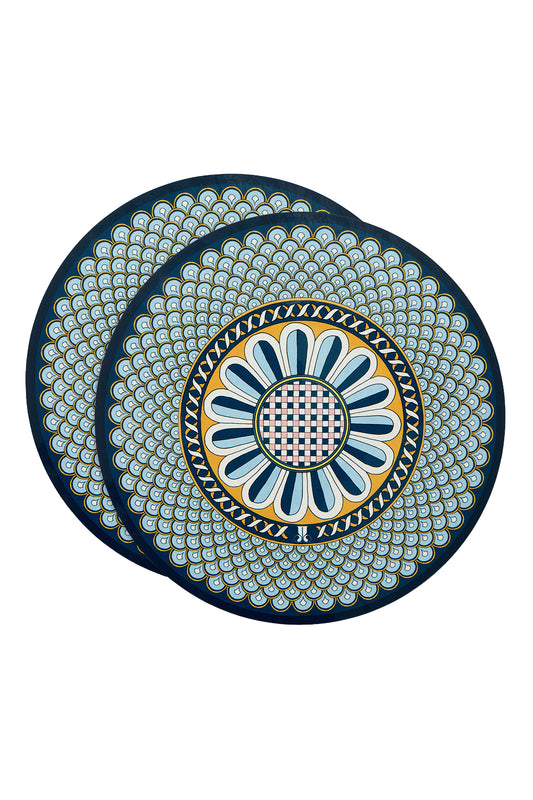 Disk Placemat Set - Napoli-BLUE-ACCESSORIEHOME-LA DOUBLEJ