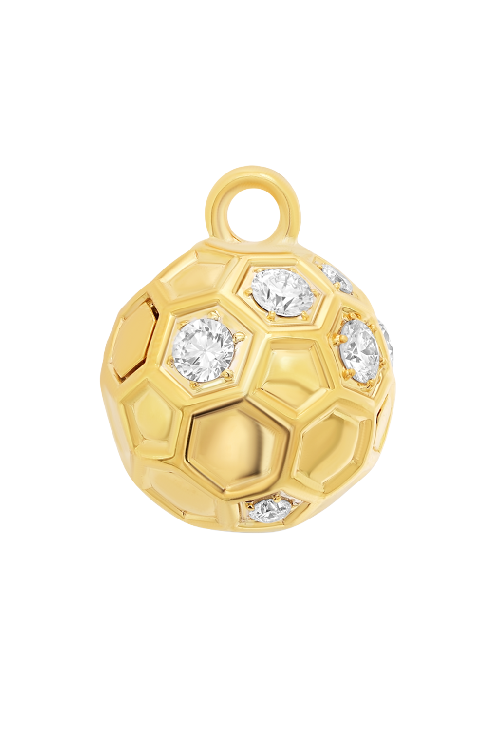 Diamond Honey Comb Partial Ball Charm