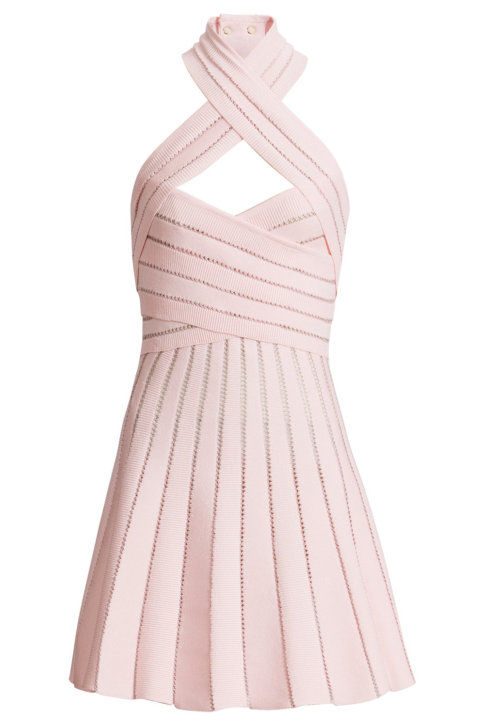 Cross Neck Flare Dress