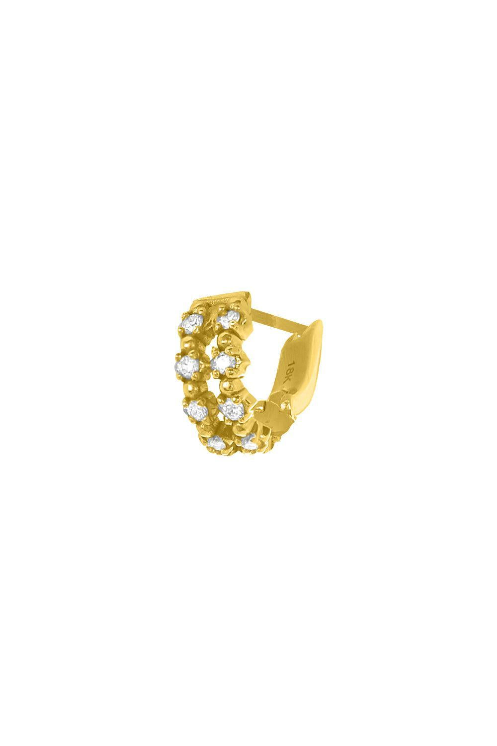 'Eighteen' Diamond Huggie Earring-ROSE GOLD-JEWELRYFINE JEWELPIERCING-STEPHANIE ANDERS XO