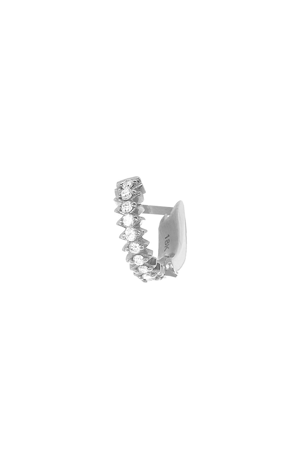 Diamond Huggie Earring-WHITE GOLD-JEWELRYFINE JEWELPIERCING-STEPHANIE ANDERS XO