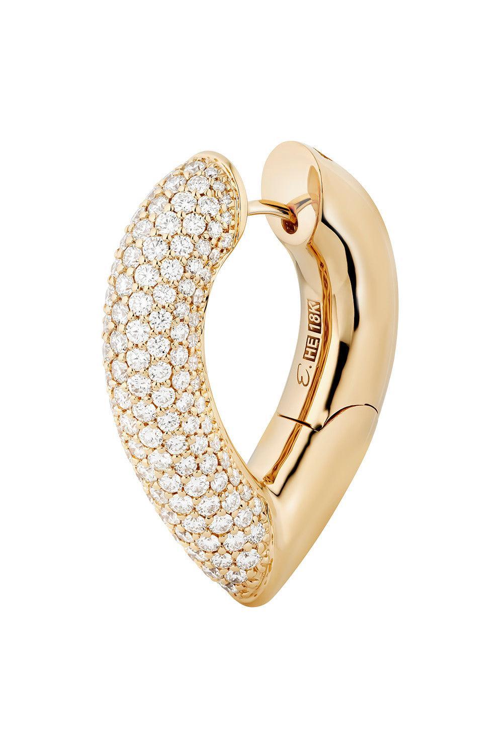 Diamond Pave Big Drop Link Earrings-YELLOW GOLD-JEWELRYFINE JEWELEARRING-ENGELBERT 1920