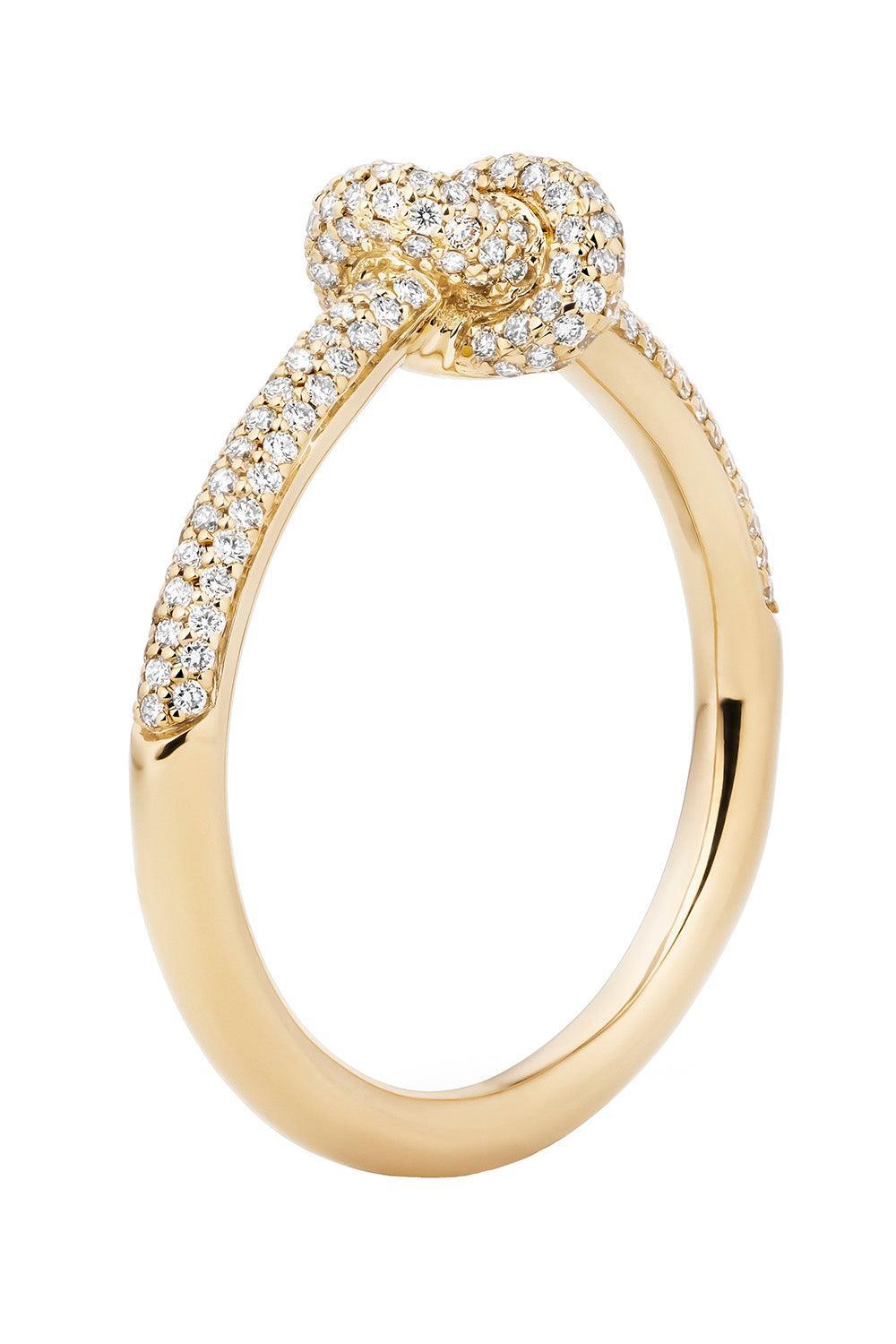 Diamond Pave Mini Legacy Knot Ring-YELLOW GOLD-6-JEWELRYFINE JEWELRING-ENGELBERT 1920