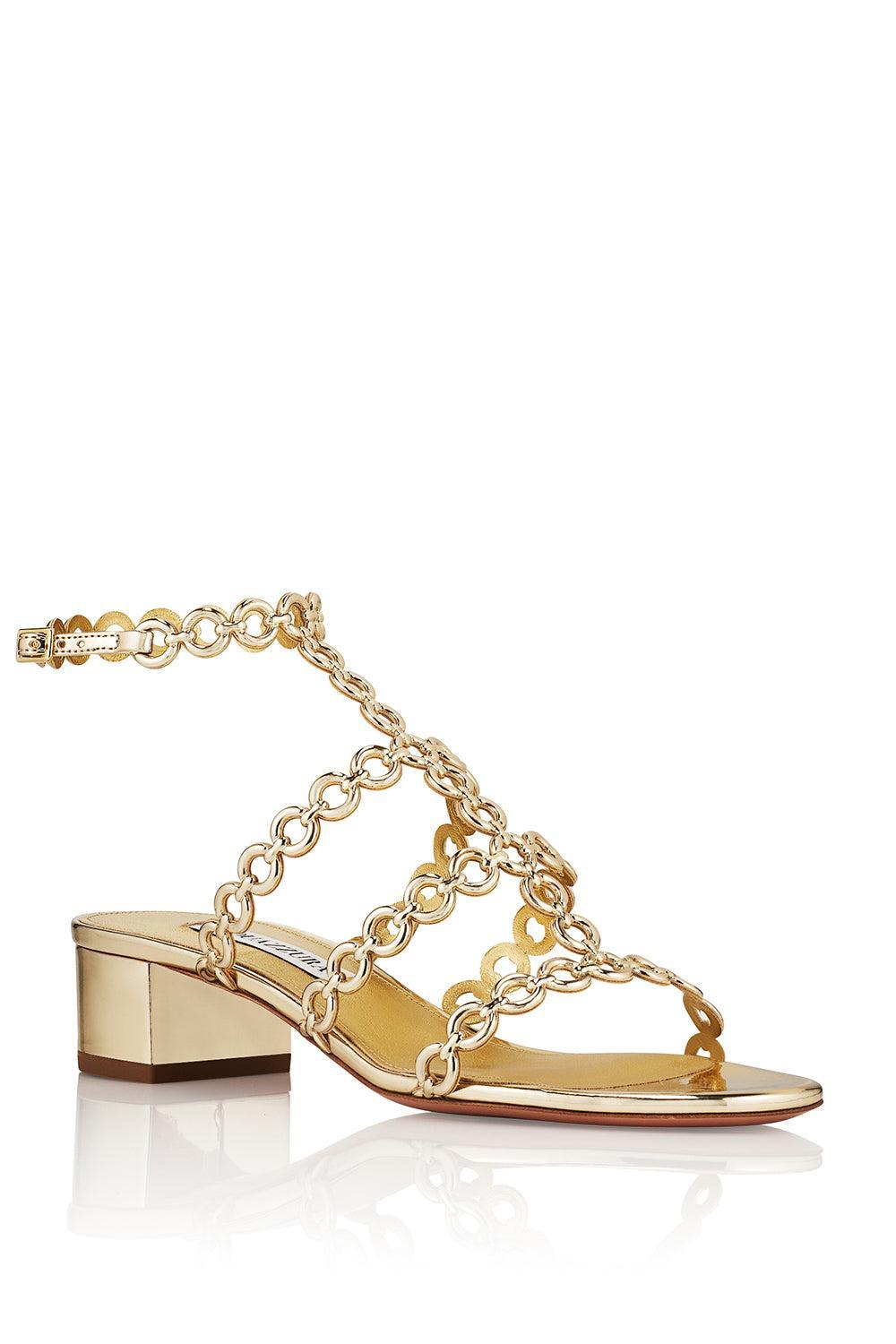 Infinity Chain Sandal 50-SFT GOLD-36.5-SHOESANDAL-AQUAZZURA