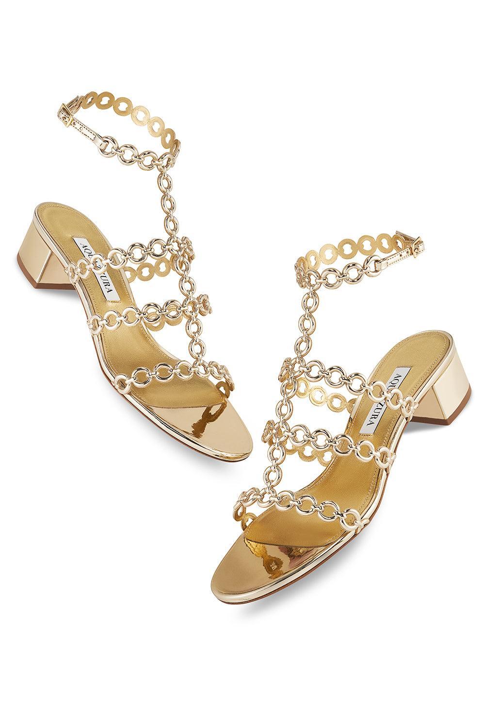 Infinity Chain Sandal 50-SFT GOLD-36.5-SHOESANDAL-AQUAZZURA