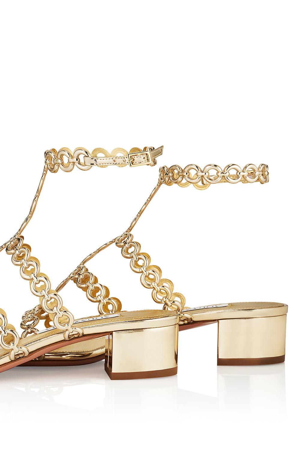 Infinity Chain Sandal 50-SFT GOLD-36.5-SHOESANDAL-AQUAZZURA