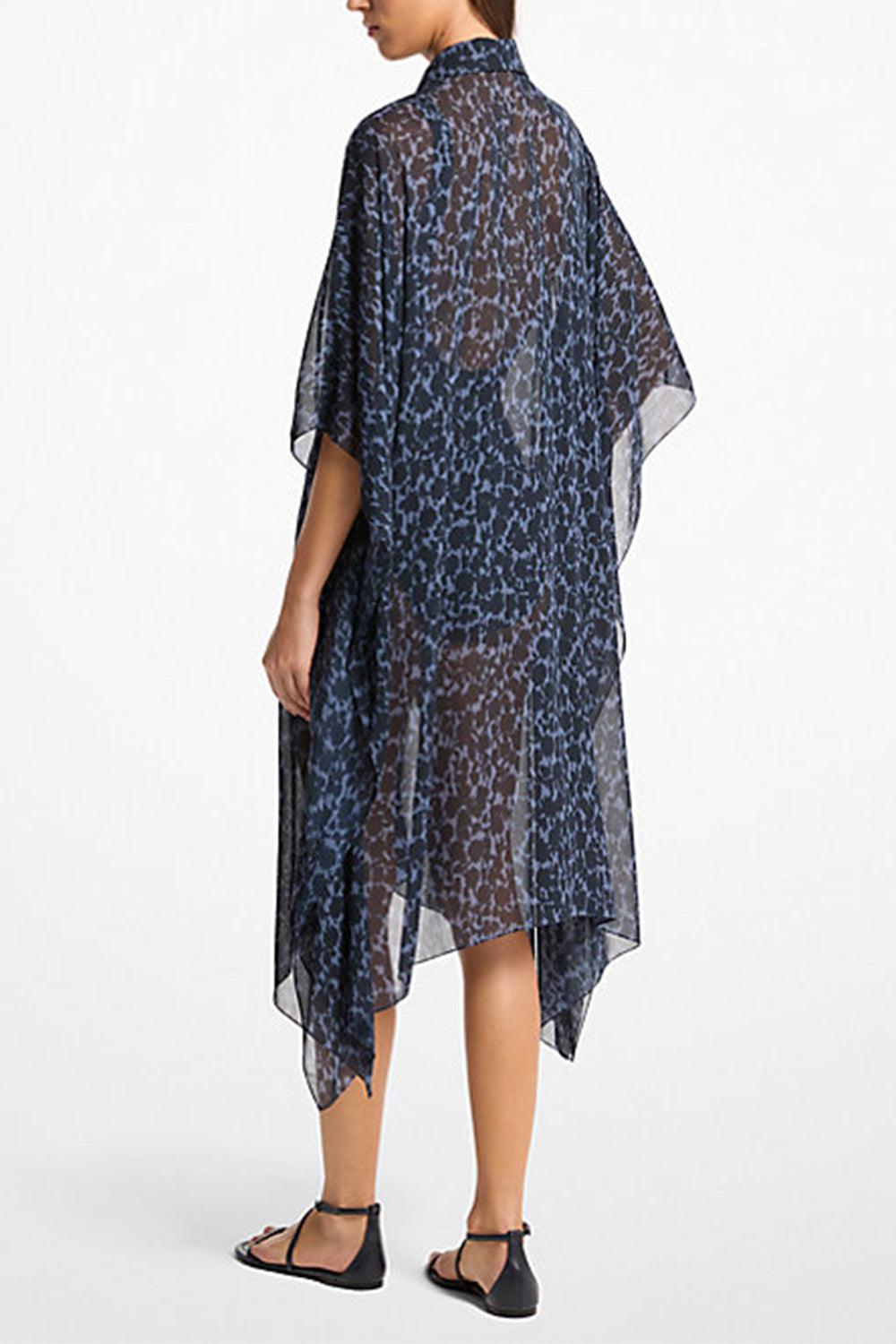 Floral Shirt Caftan-STRIPE-XS-CLOTHINGDRESSCASUAL-MICHAEL KORS COLLECTION