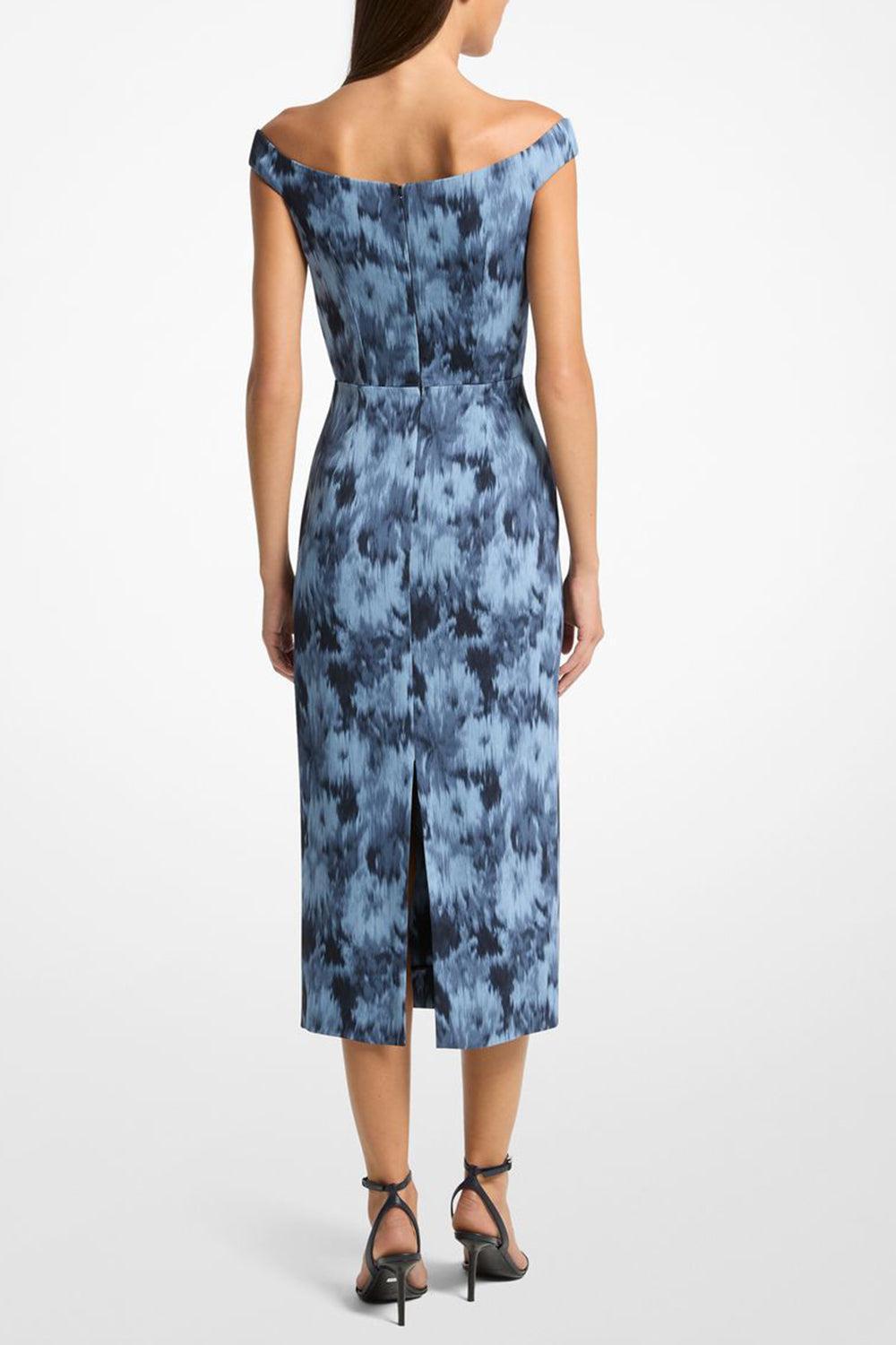 Portrait Neck Sheath Dress-LAKEMULT-4-CLOTHINGDRESSCOCKTAIL-MICHAEL KORS COLLECTION