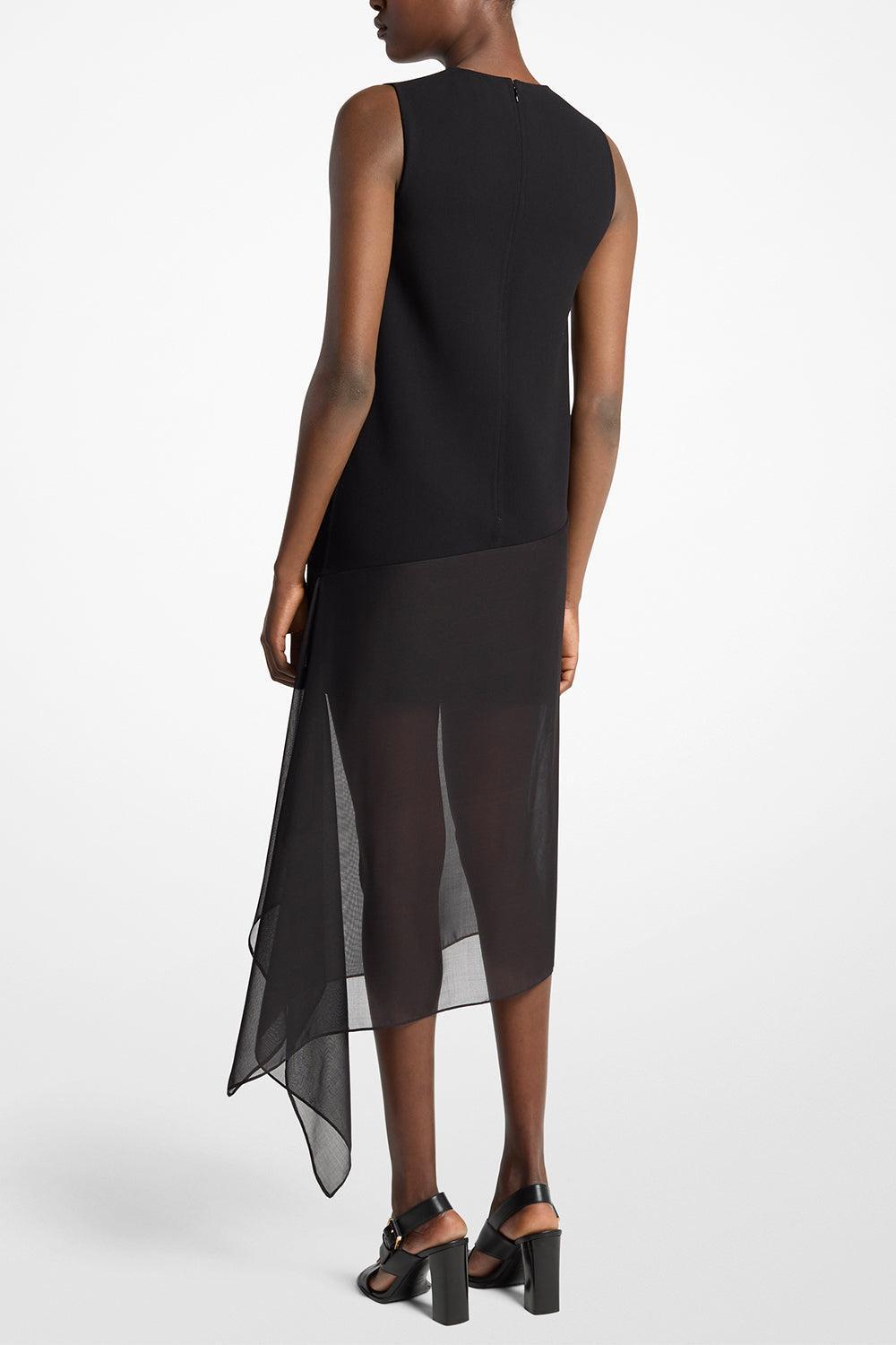 Veiled Dress-BLACK-2-CLOTHINGDRESSCOCKTAIL-MICHAEL KORS COLLECTION