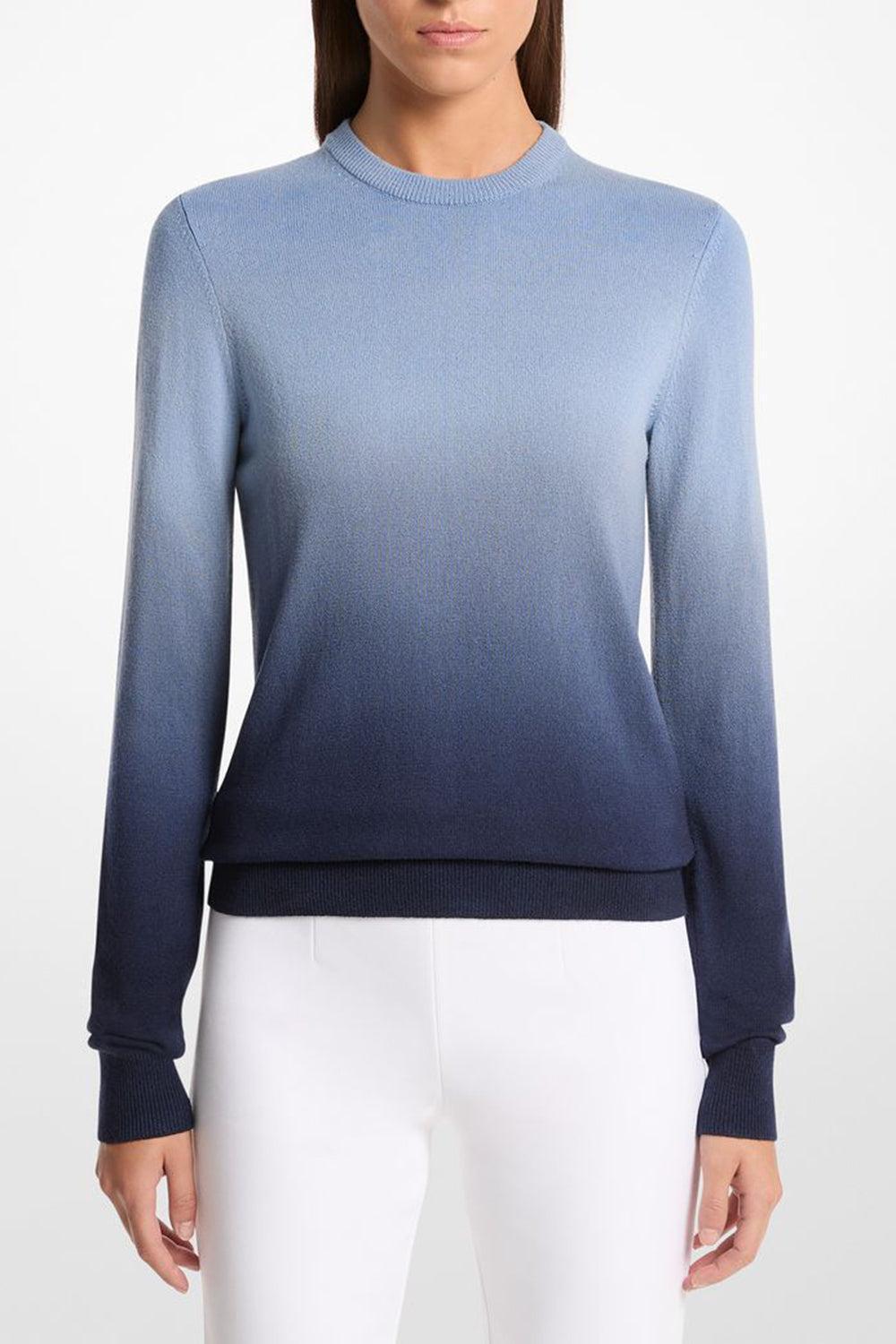 Ombre Long Sleeve Crewneck-LAKEMULT-XS-CLOTHINGTOPKNITS-MICHAEL KORS COLLECTION