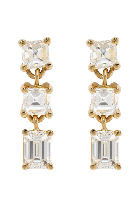 Diamond Illusion Carre Earrings