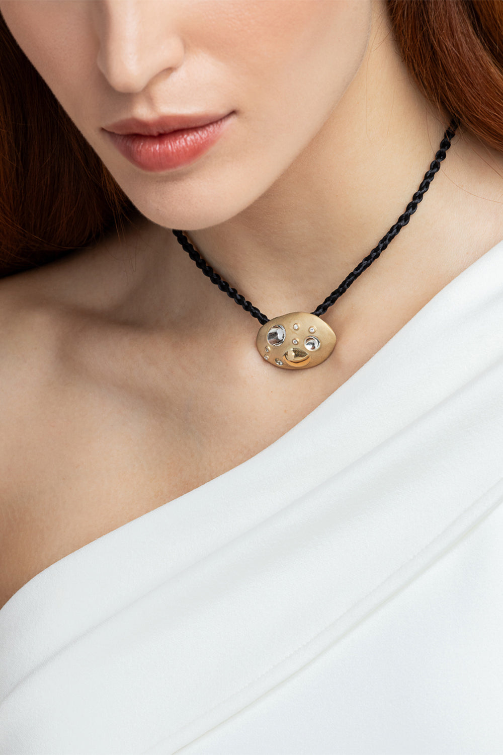 Diamond Rocks Flinstones Pendant Necklace