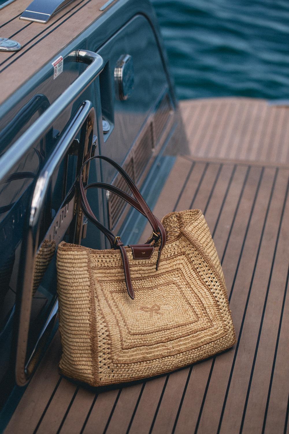 East West Bow Tote-NATURAL-O/S-HANDBAGTOTES-ANYA HINDMARCH