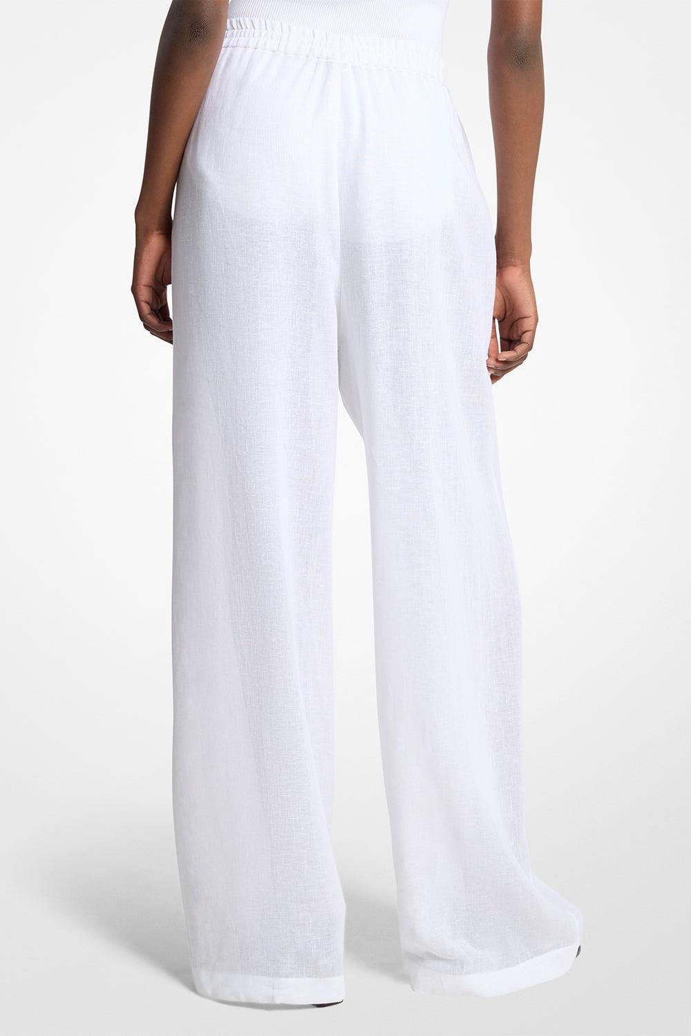 Pajama Pant-WHITE-XS-CLOTHINGPANTWIDE LEG-MICHAEL KORS COLLECTION