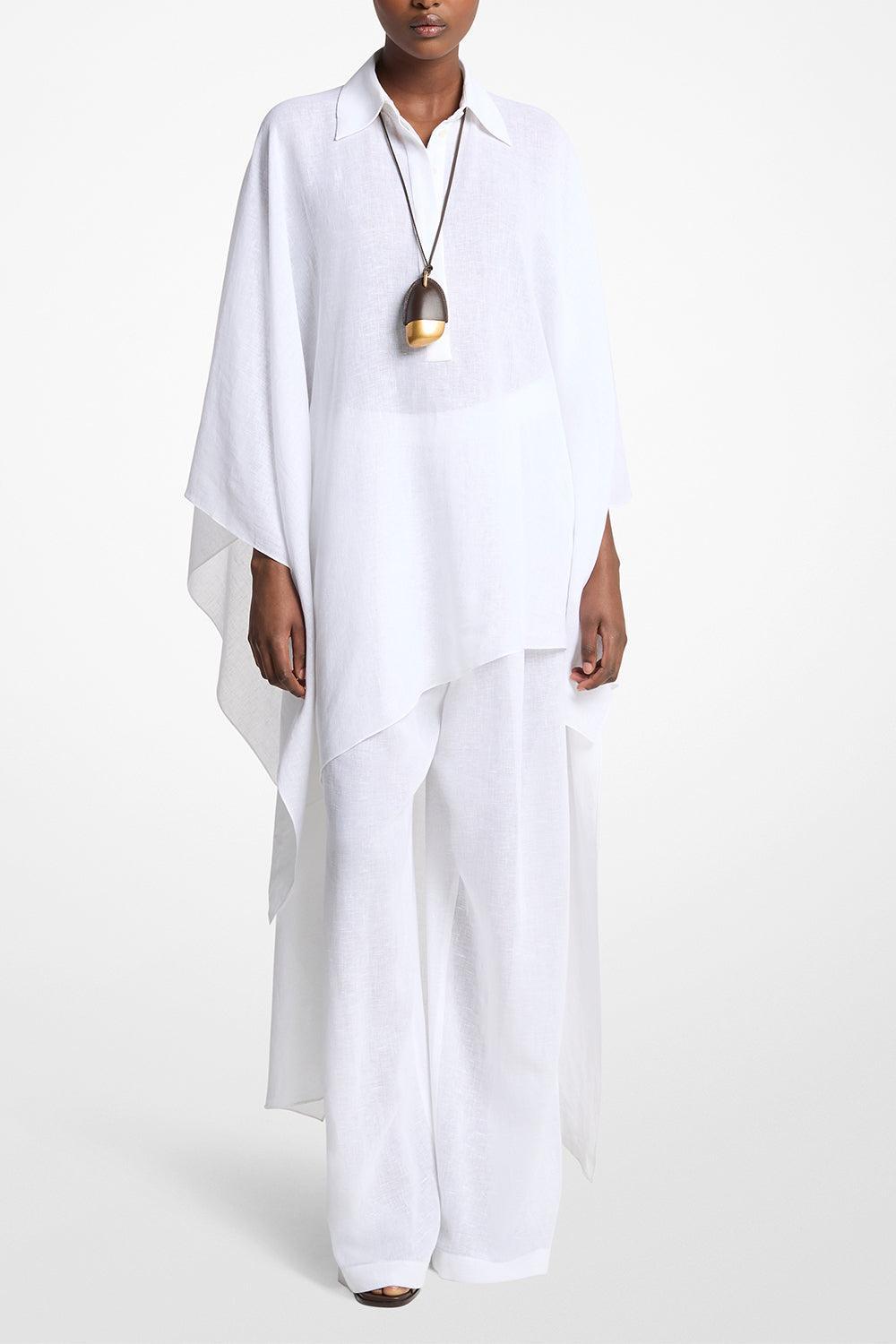 Asymmetric Caftan-WHITE-O/S-CLOTHINGDRESSCASUAL-MICHAEL KORS COLLECTION