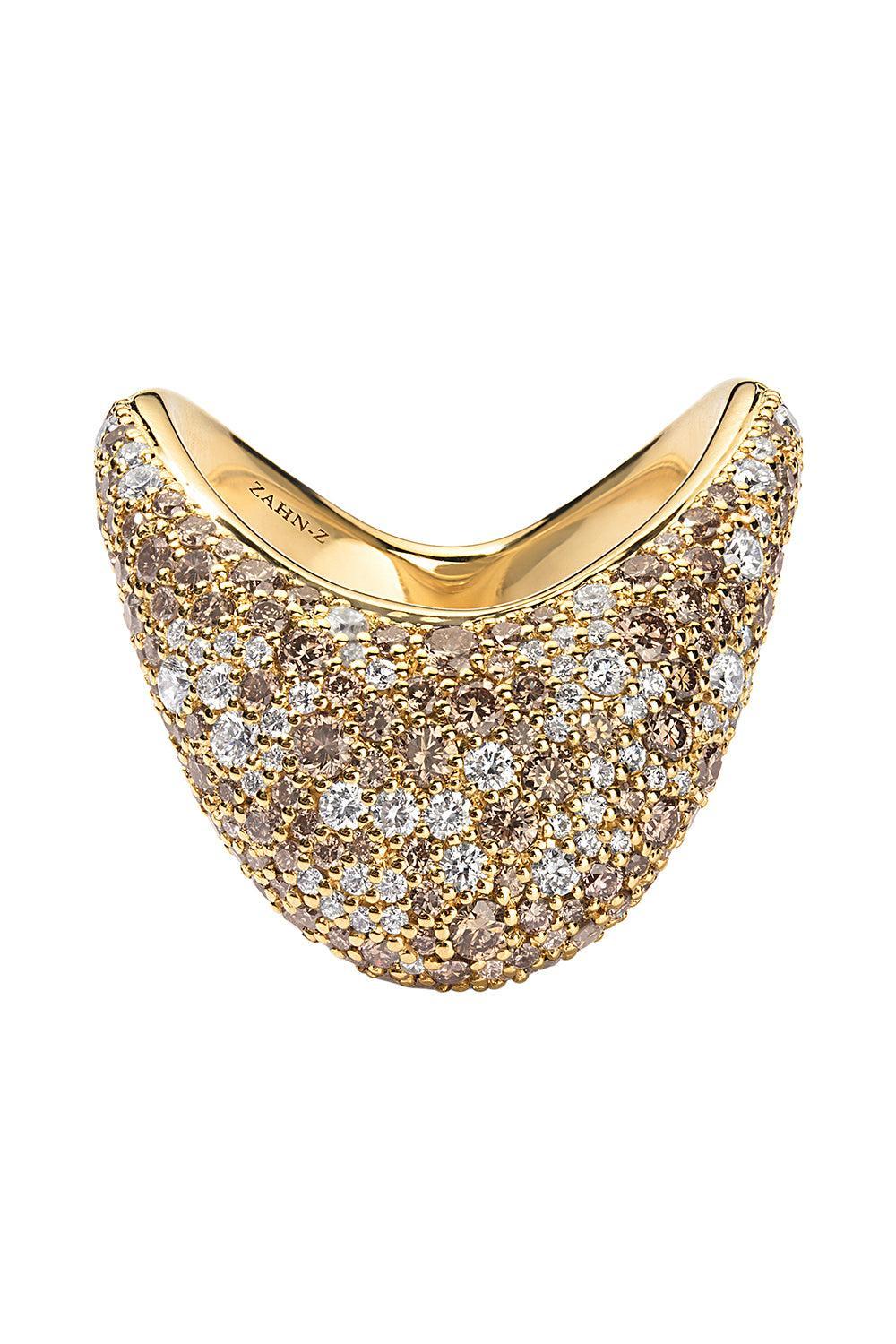Diamond Champagne Ring-YELLOW GOLD-6.5-JEWELRYFINE JEWELRING-ZAHN-Z