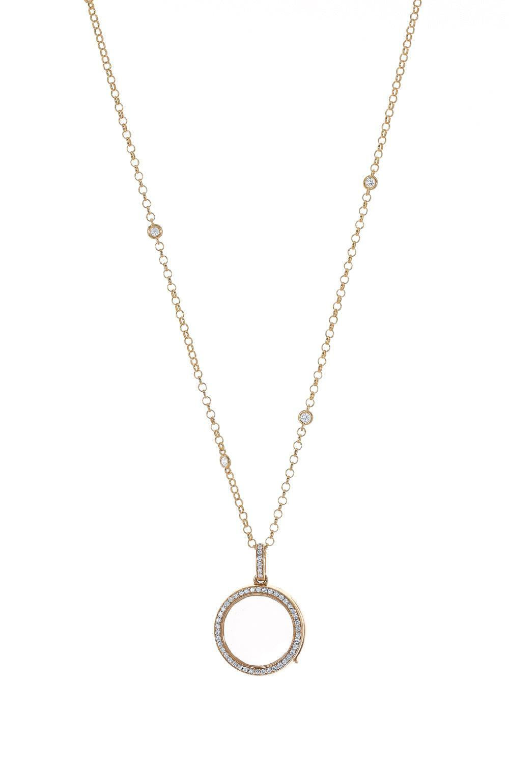 Helios Round Diamond Locket Necklace-YELLOW GOLD-16-JEWELRYFINE JEWELNECKLACE O-LOQUET