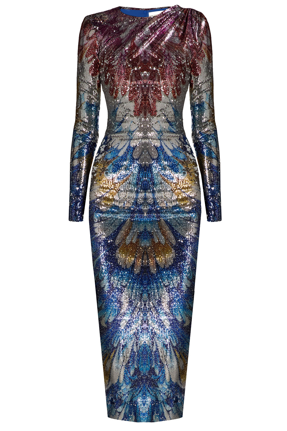 Lico Sequin Long Sleeve Midi Dress