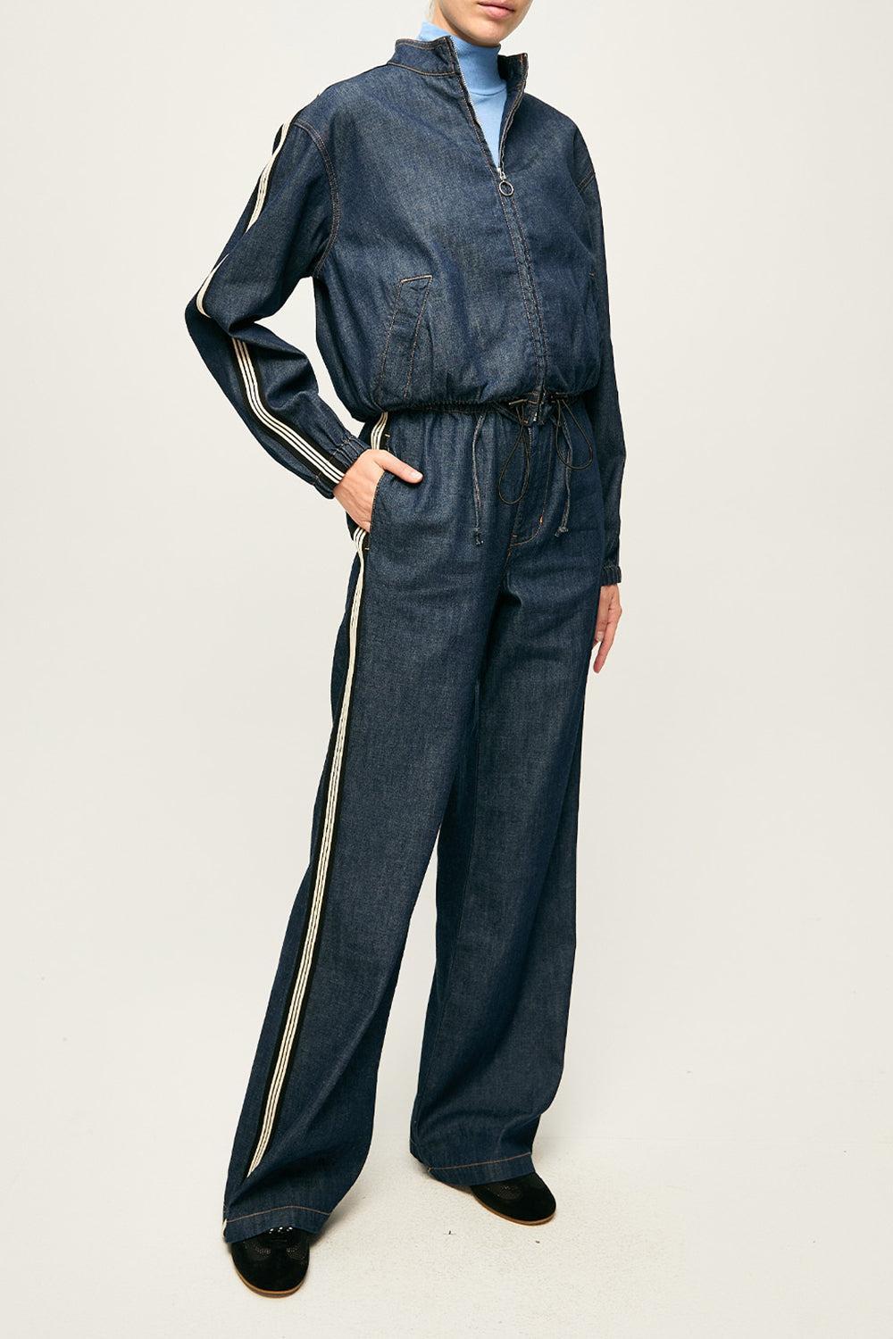 Taylor Track Stripe Pant-BLUE-2-CLOTHINGPANTDENIM-VERONICA BEARD