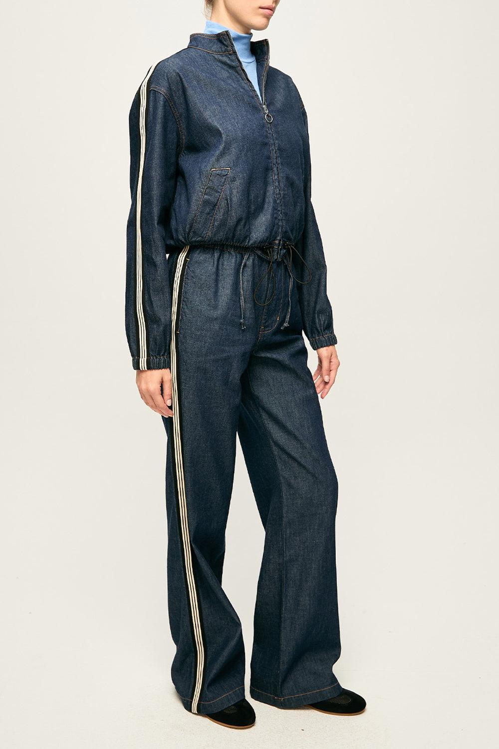 Taylor Track Stripe Pant-BLUE-2-CLOTHINGPANTDENIM-VERONICA BEARD