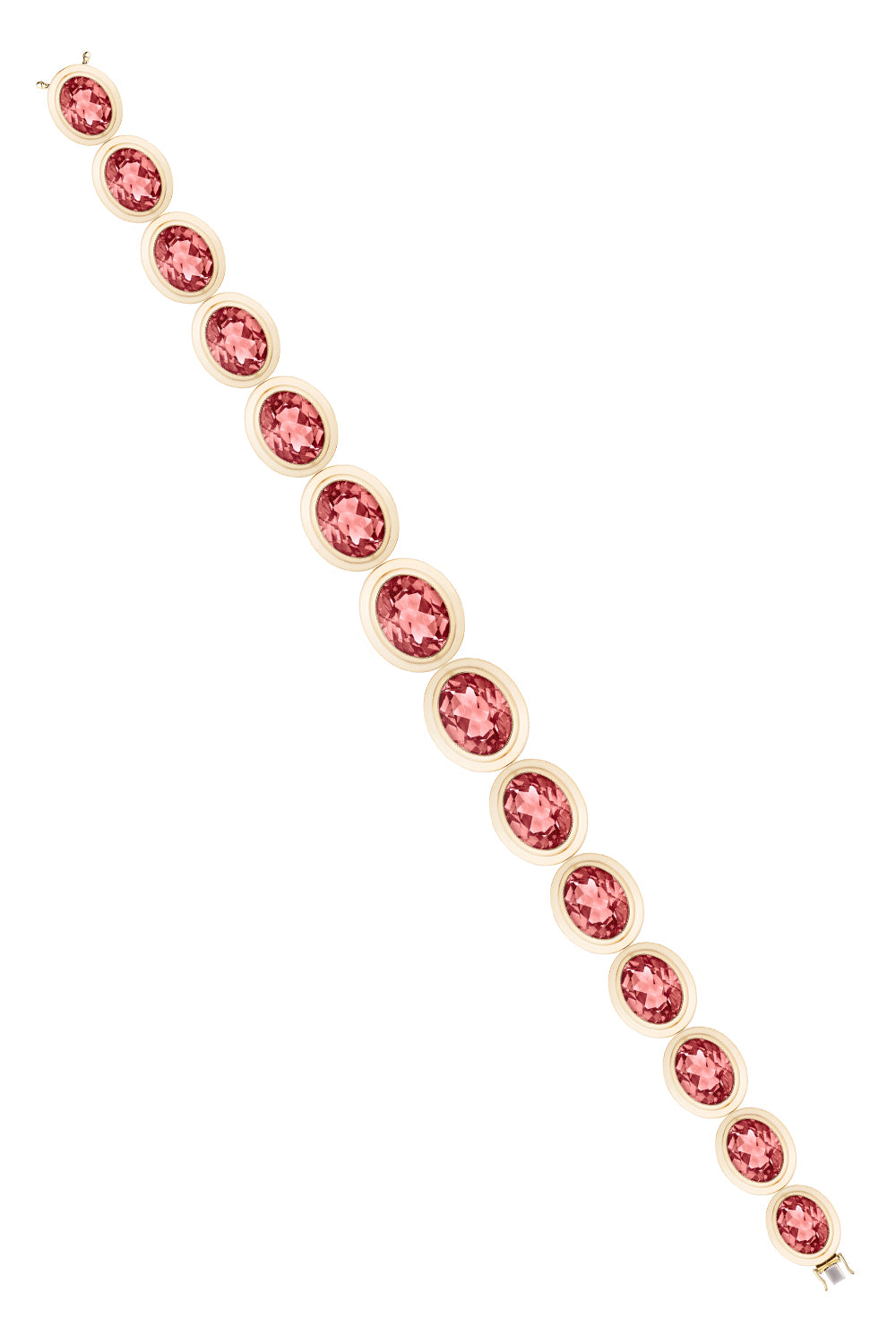 Pink Tourmaline Oval Bracelet