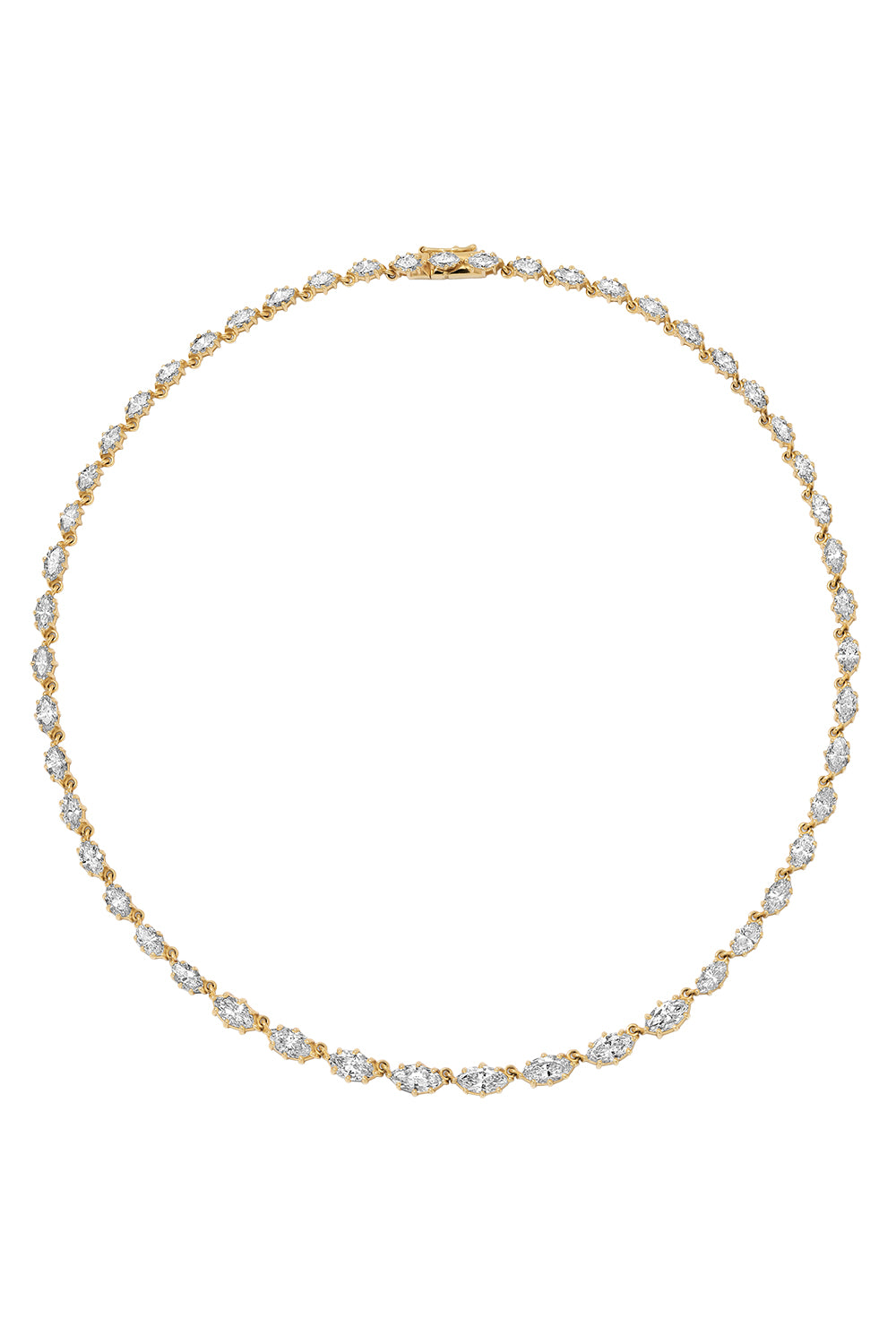 Diamond Delicate Marquise Rivière Necklace-YELLOW GOLD-JEWELRYFINE JEWELNECKLACE O-JENNA BLAKE