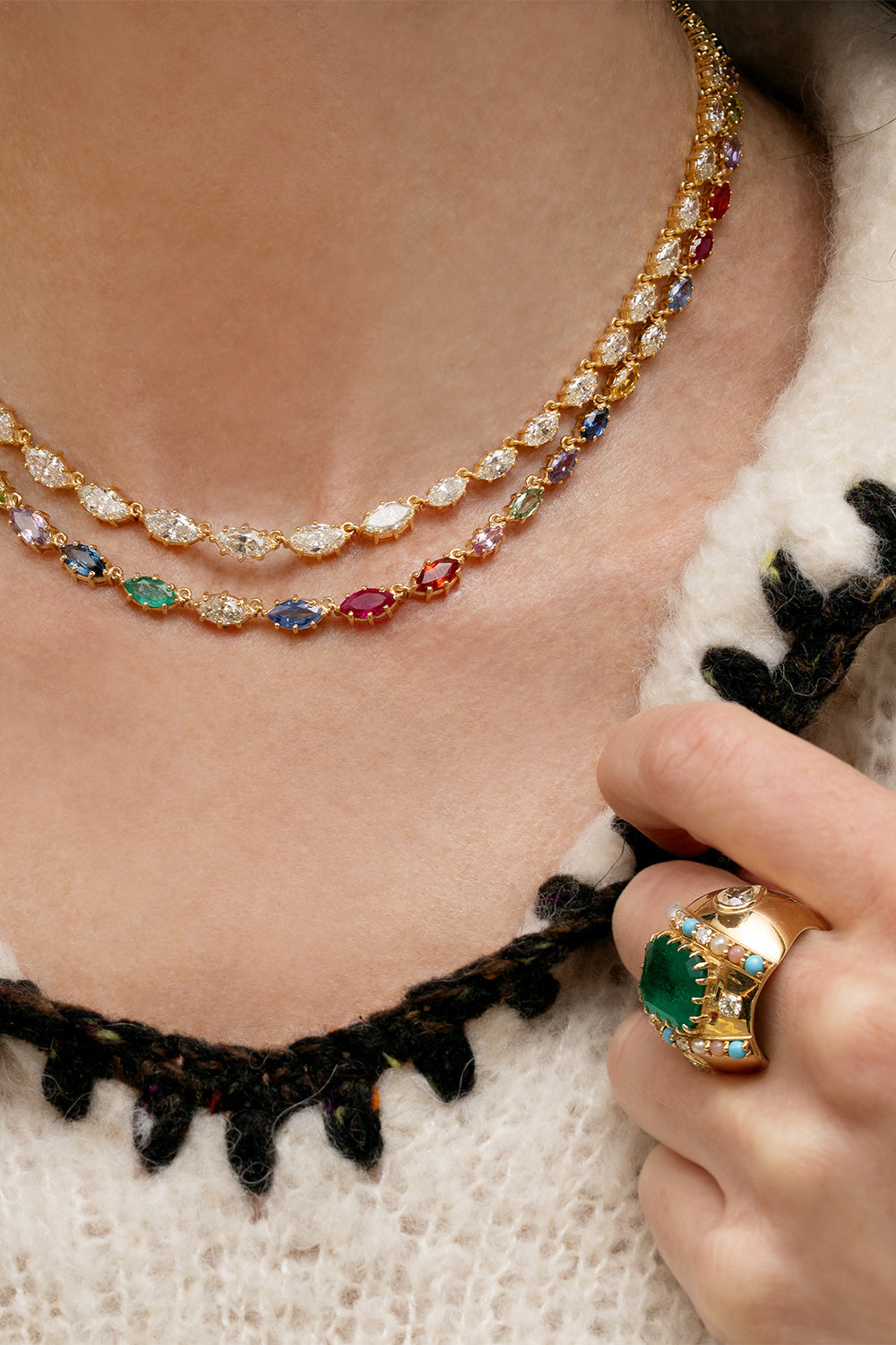  Diamond Delicate Marquise Rivière Necklace-YELLOW GOLD-JEWELRYFINE JEWELNECKLACE O-JENNA BLAKE 