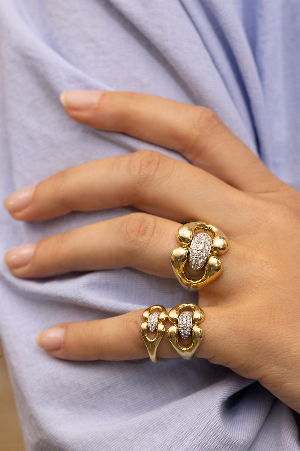  Diamond Small Nautical Ring-YELLOW GOLD-6.5-JEWELRYFINE JEWELRING-JENNA BLAKE 
