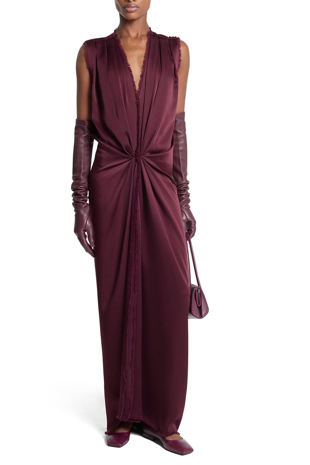 Sleeveless Draped Column Gown-RED-4-CLOTHINGDRESSGOWN-MICHAEL KORS COLLECTION