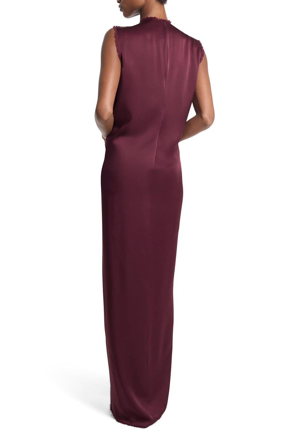 Sleeveless Draped Column Gown-RED-4-CLOTHINGDRESSGOWN-MICHAEL KORS COLLECTION