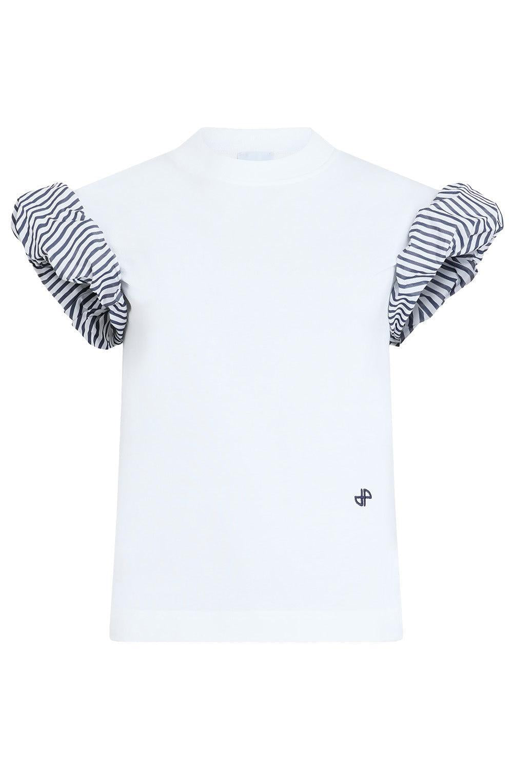 Puff Sleeve Tee-WHITE-XS-CLOTHINGTOPBLOUSE-PATOU